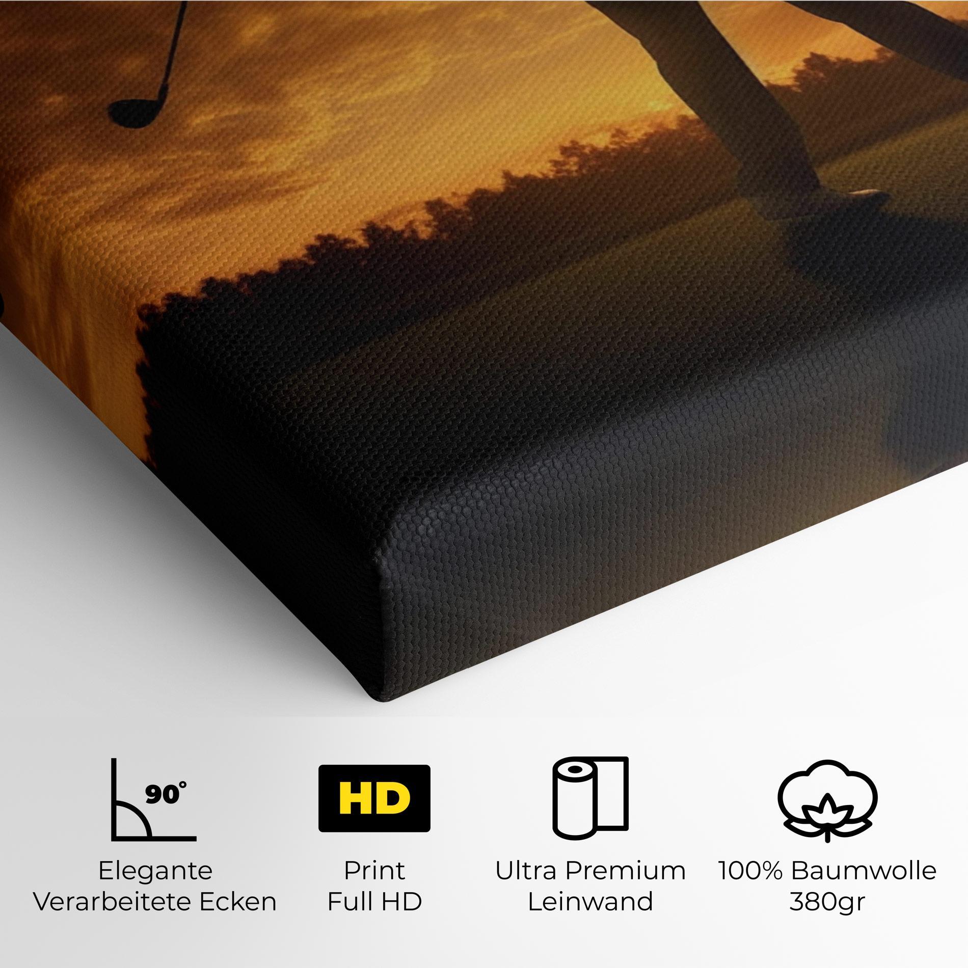 Leinwandbild Golf Course Sunset mockup 4