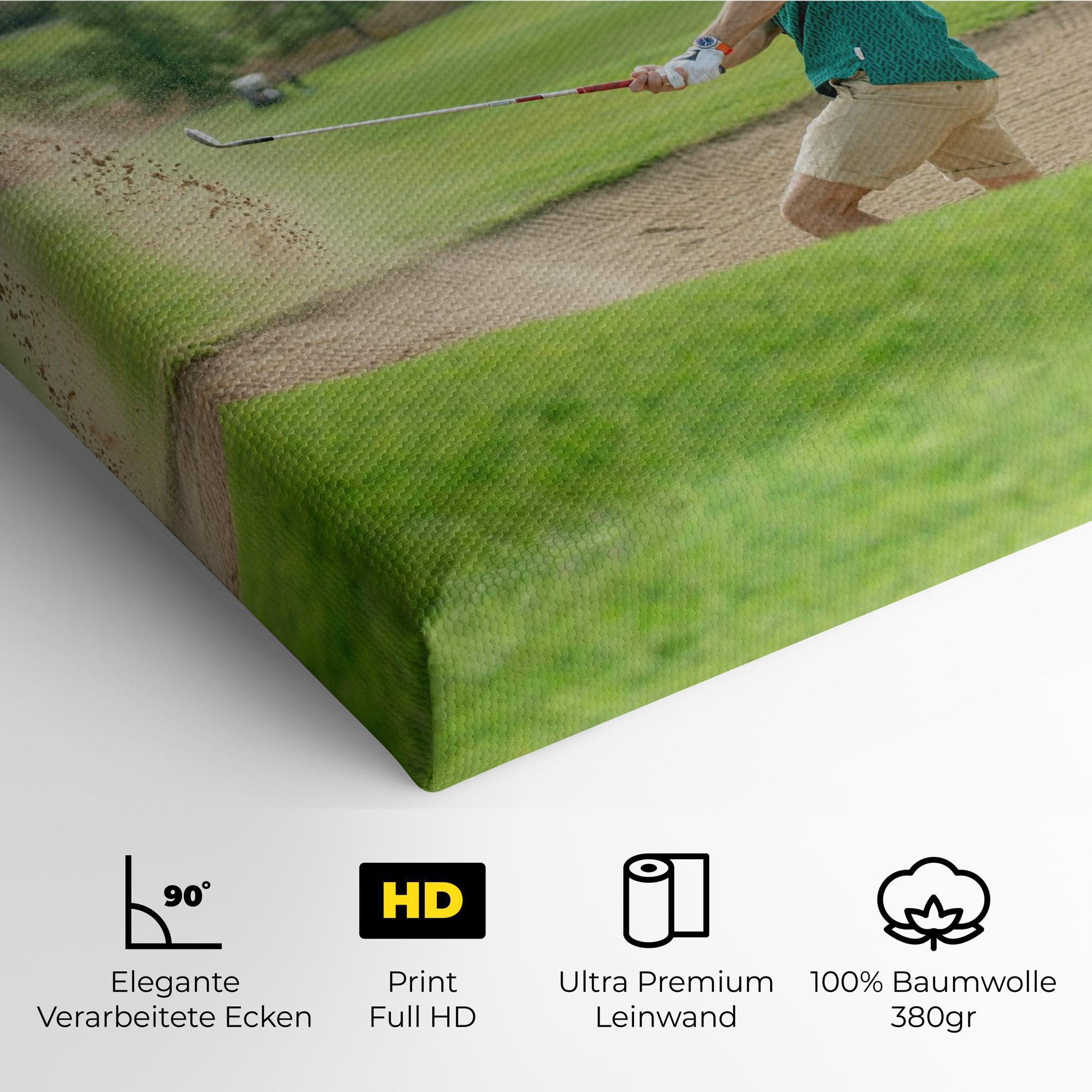 Leinwandbild Green Tshirt Golf Player mockup 4