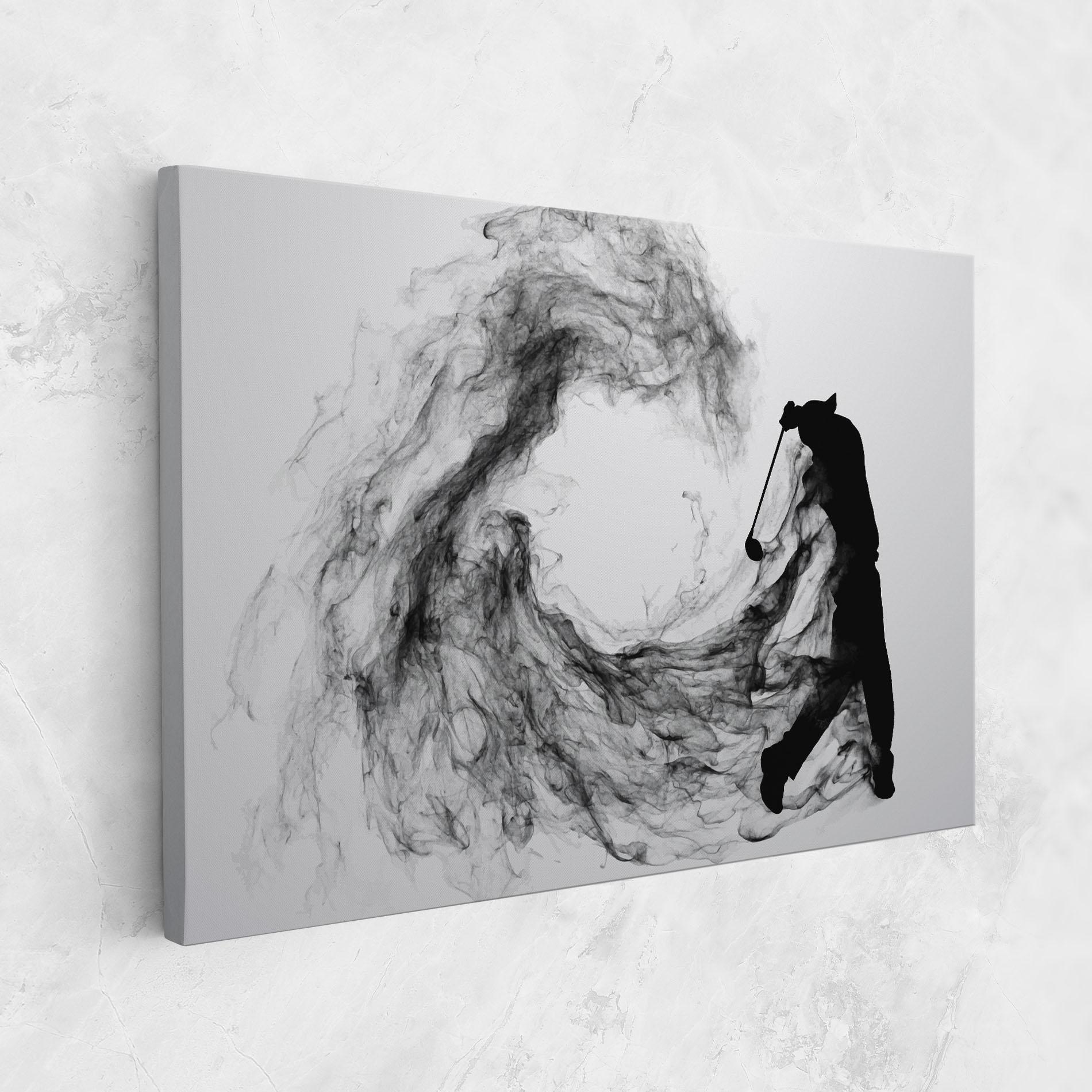 Leinwandbild Black Smoke Golf mockup 1