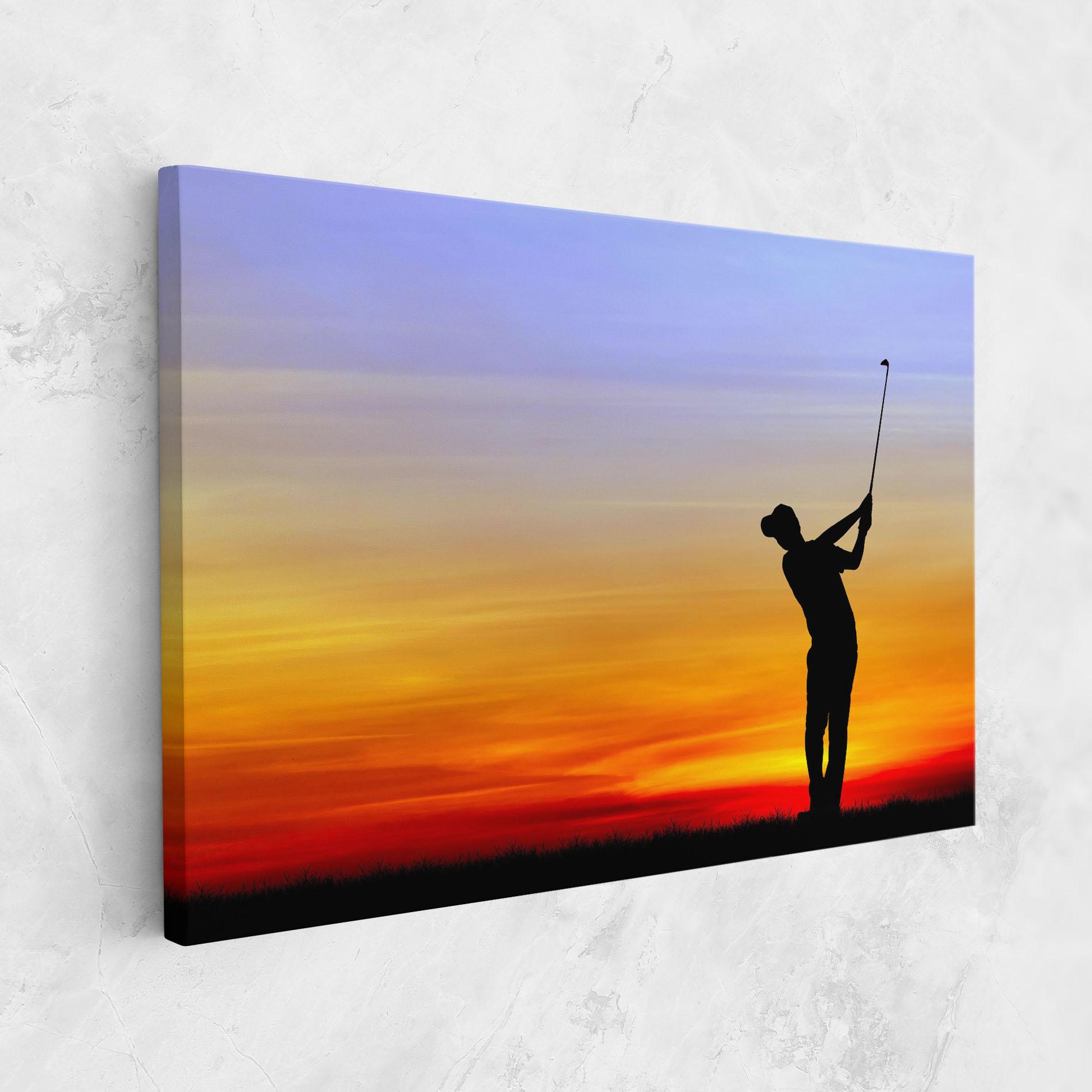 Leinwandbild Playing Golf Sunrise mockup 1