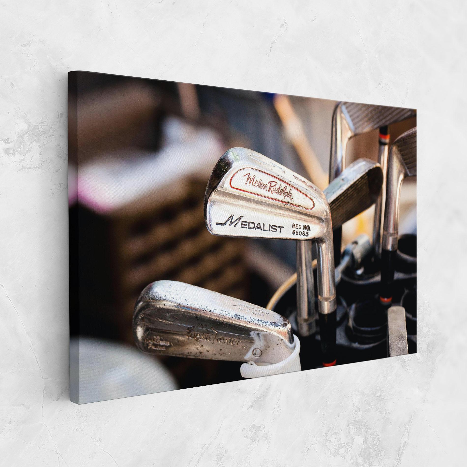 Leinwandbild Silver Golf Club mockup 1