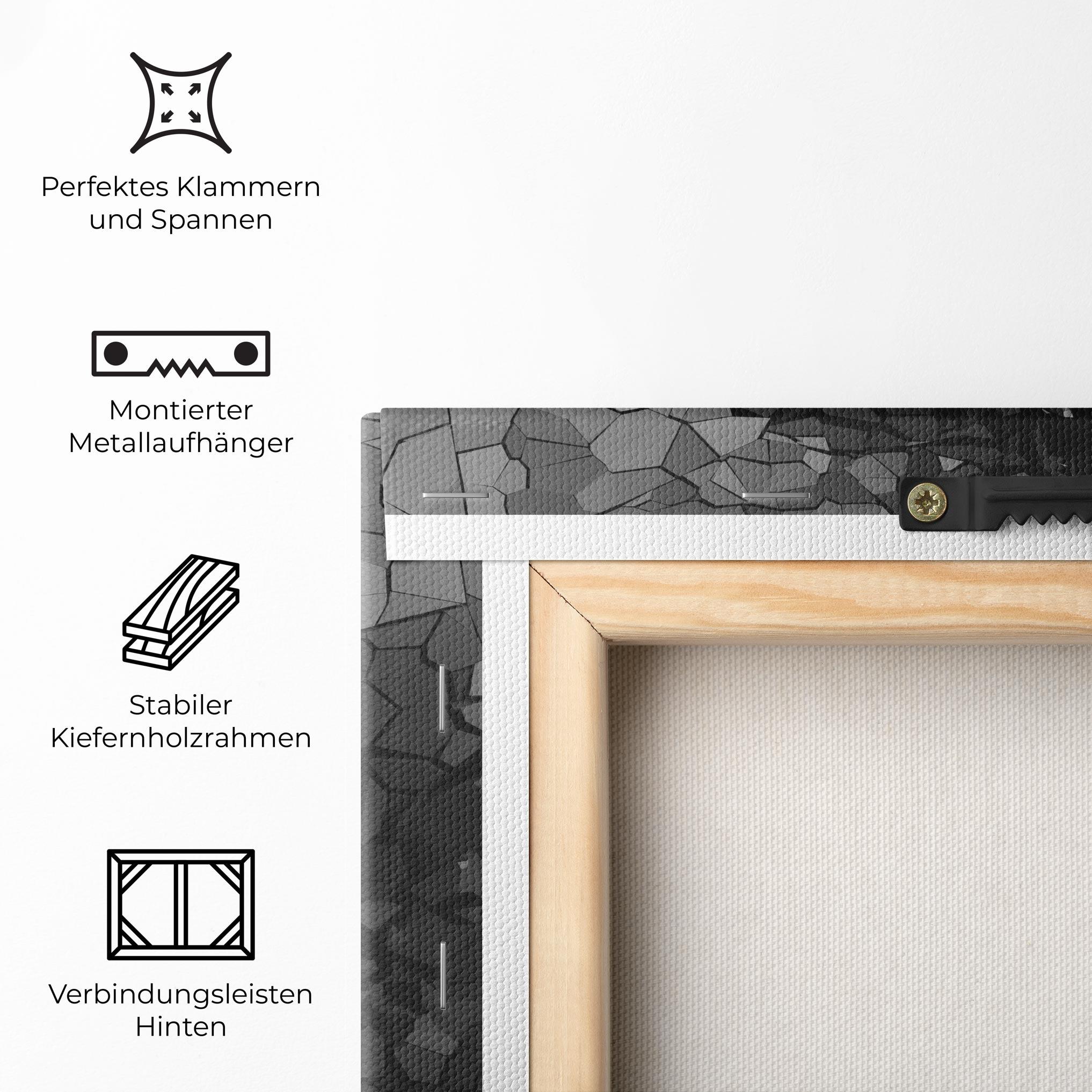 Leinwandbild Black Wall Golf Ball mockup 5