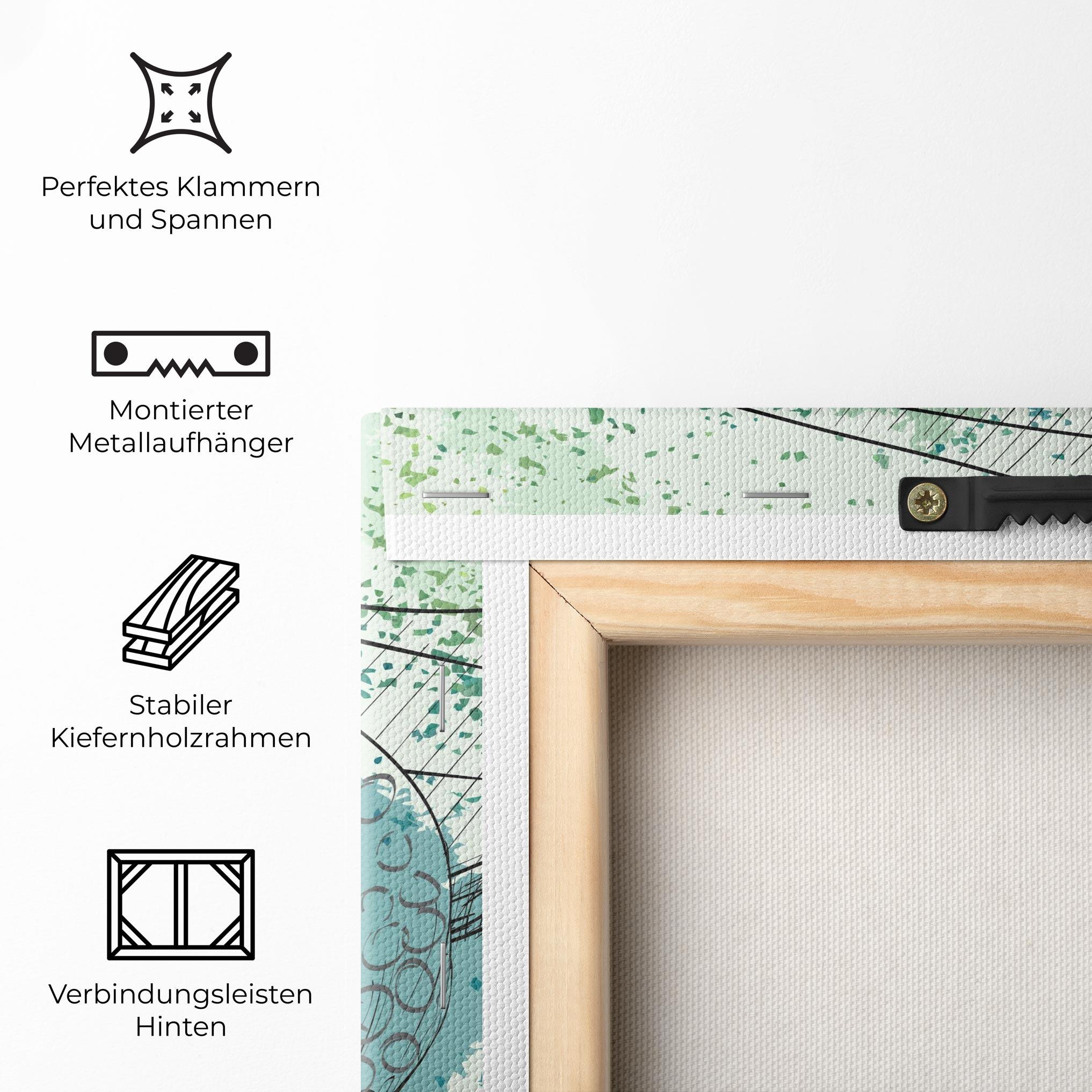 Leinwandbild Blue Golf mockup 5