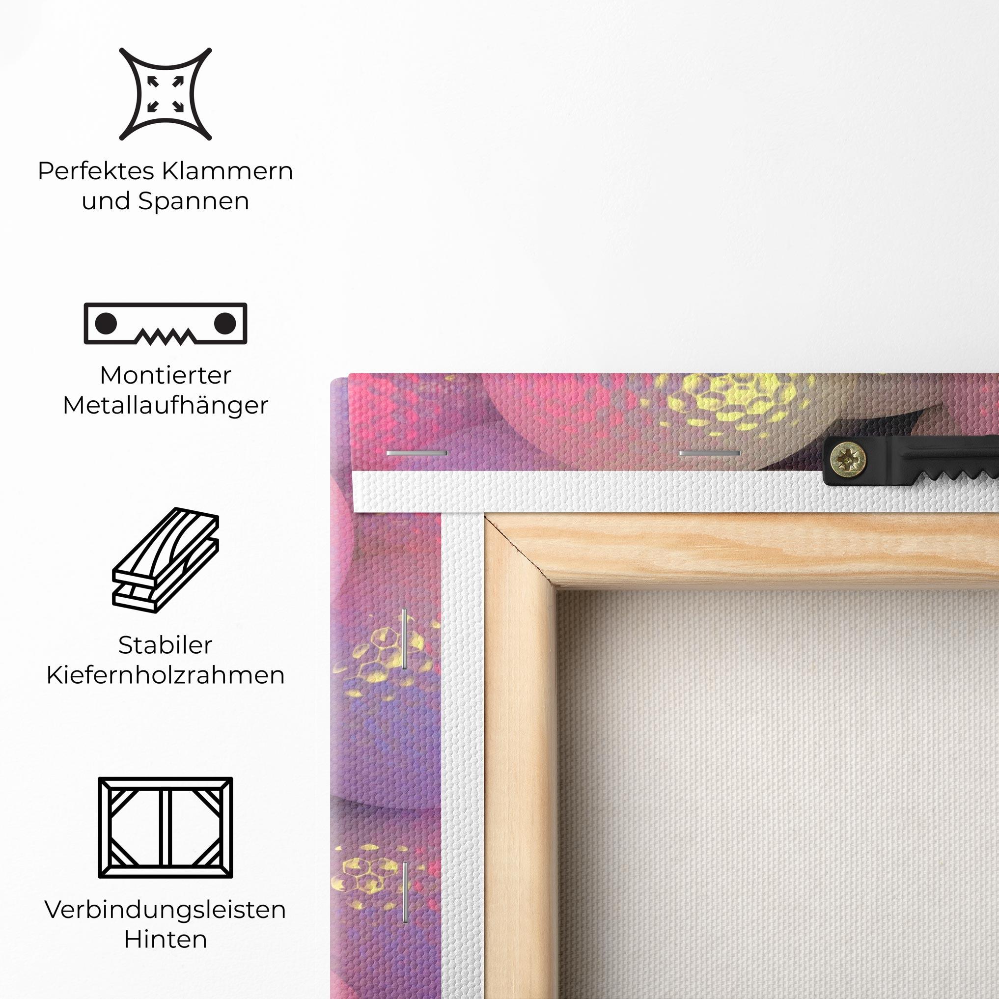 Leinwandbild Purple Light Golf Ball mockup 5