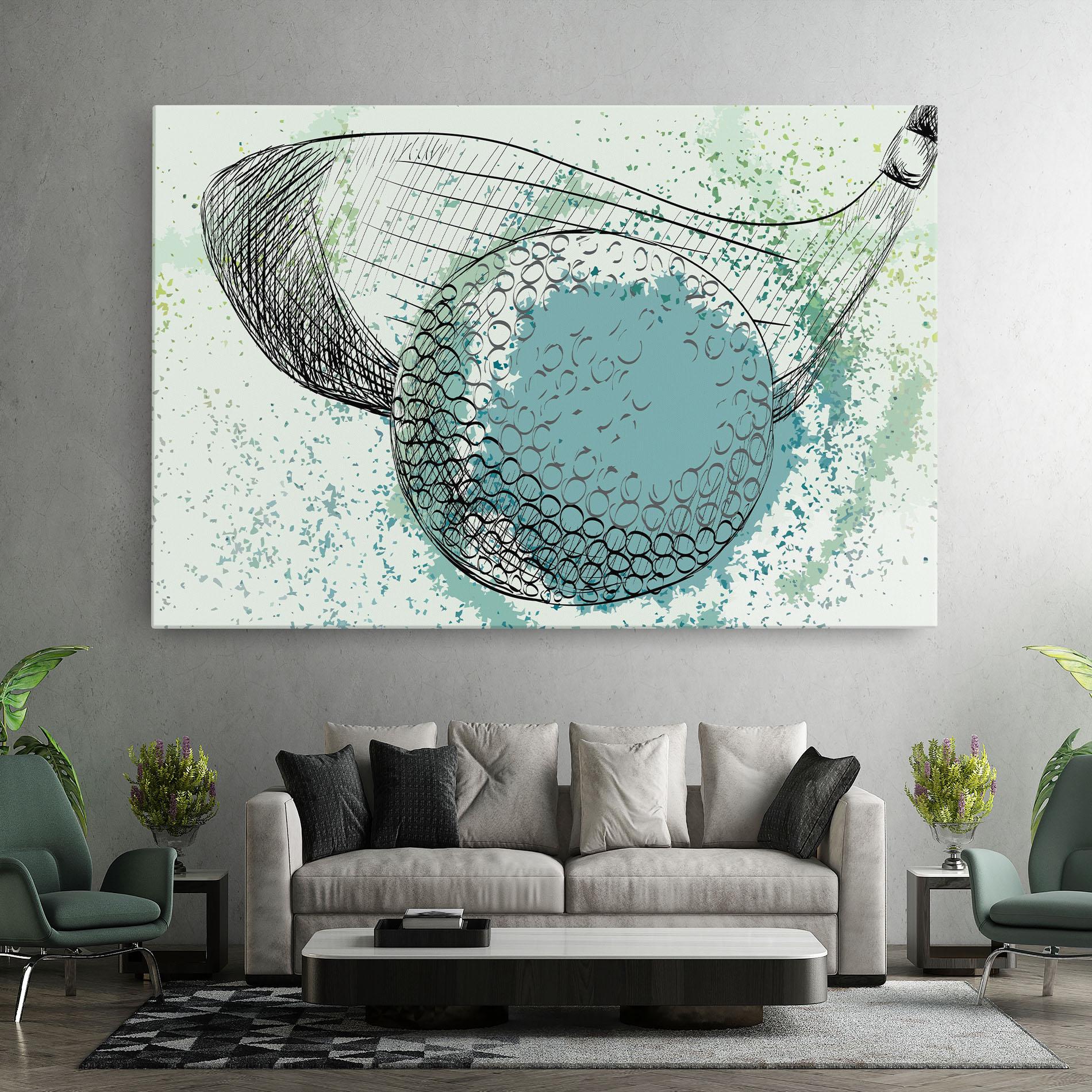 Leinwandbild Blue Golf mockup 7