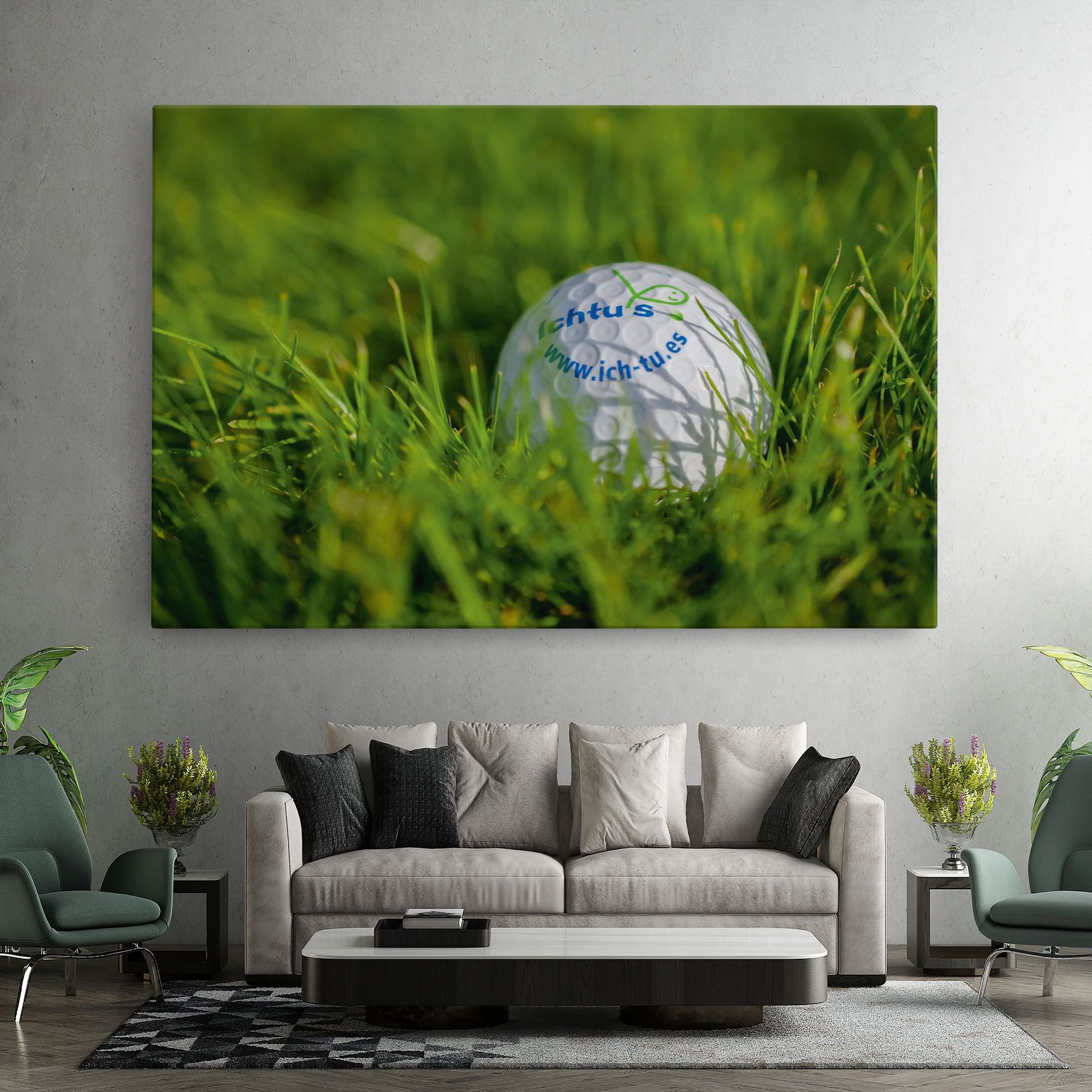 Golf Ball In Grass mockup 7