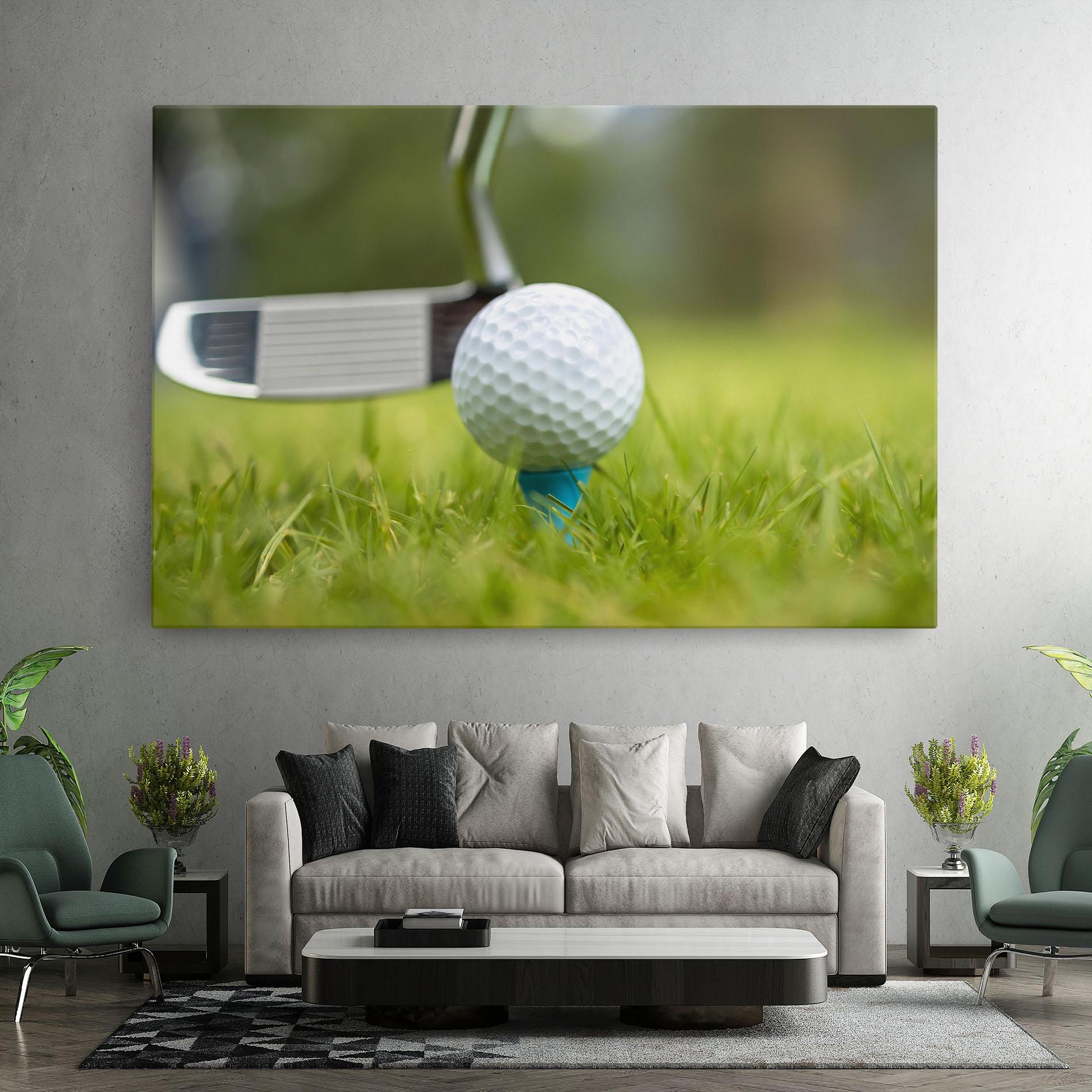 Leinwandbild Golf Ball Tee mockup 7