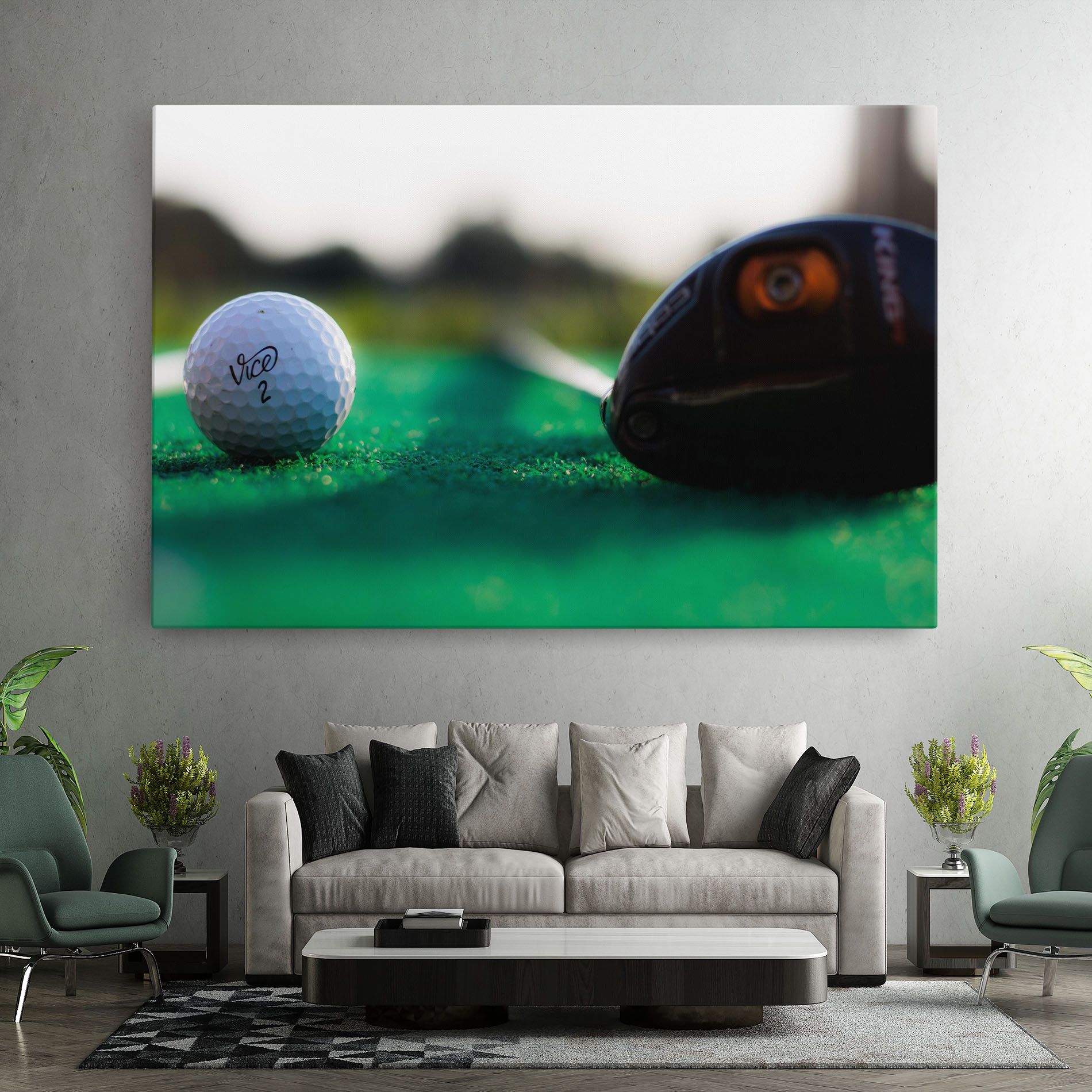 Green Grass Golf Ball mockup 7