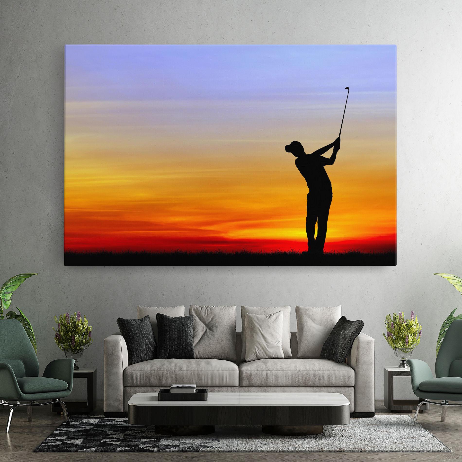 Leinwandbild Playing Golf Sunrise mockup 7