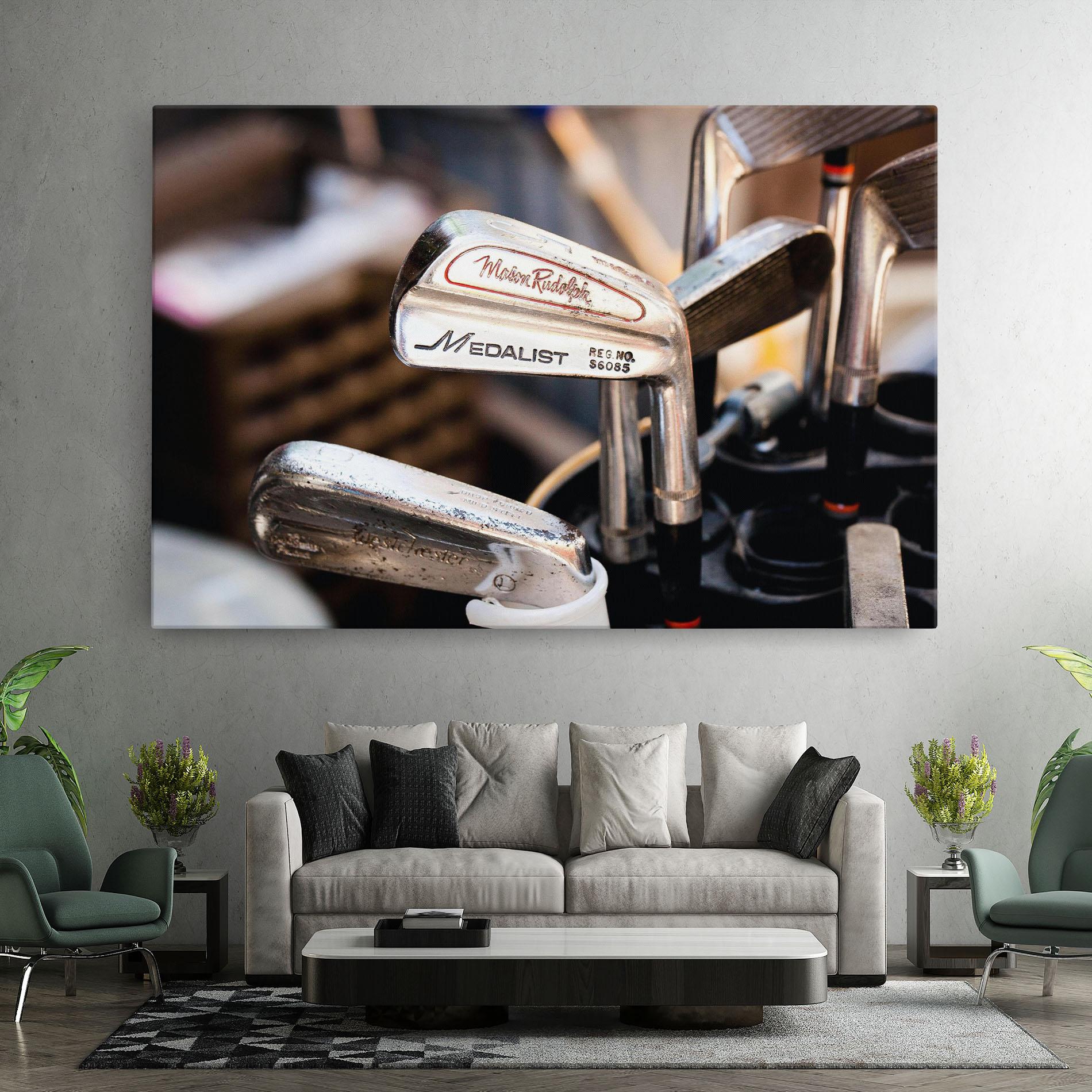 Leinwandbild Silver Golf Club mockup 7