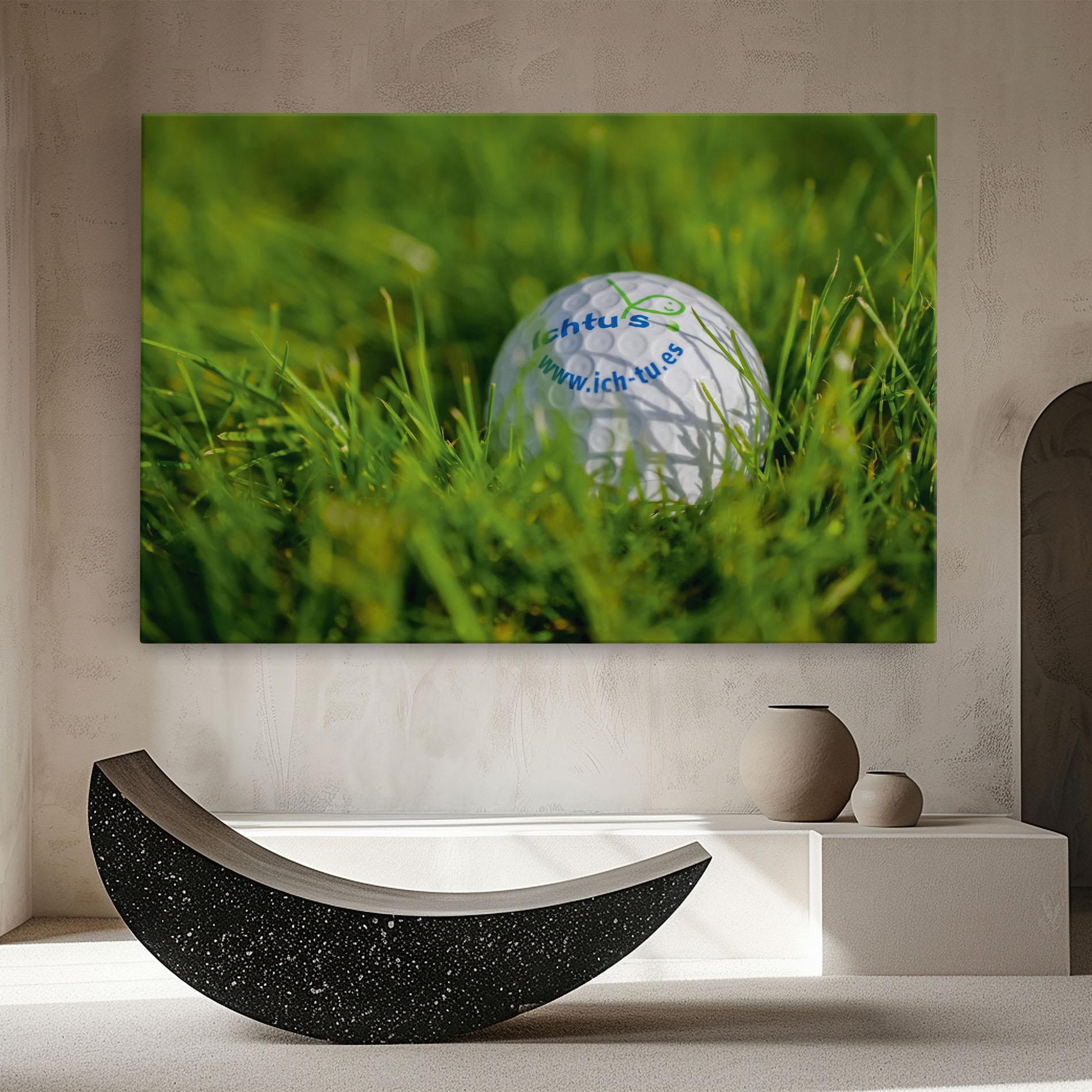 Leinwandbild Golf Ball In Grass mockup 8