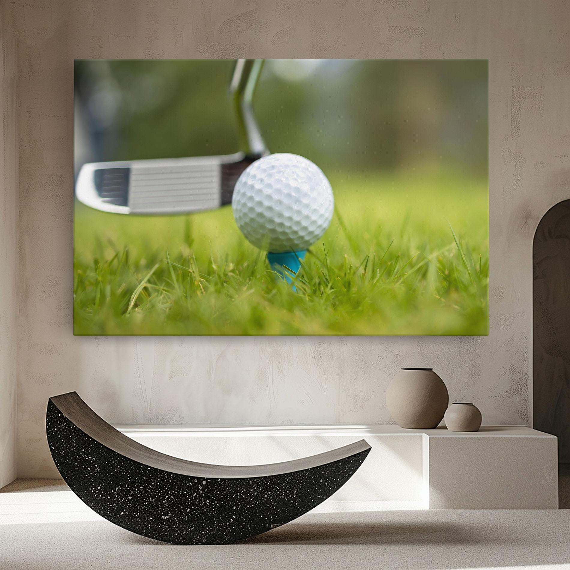 Leinwandbild Golf Ball Tee mockup 8