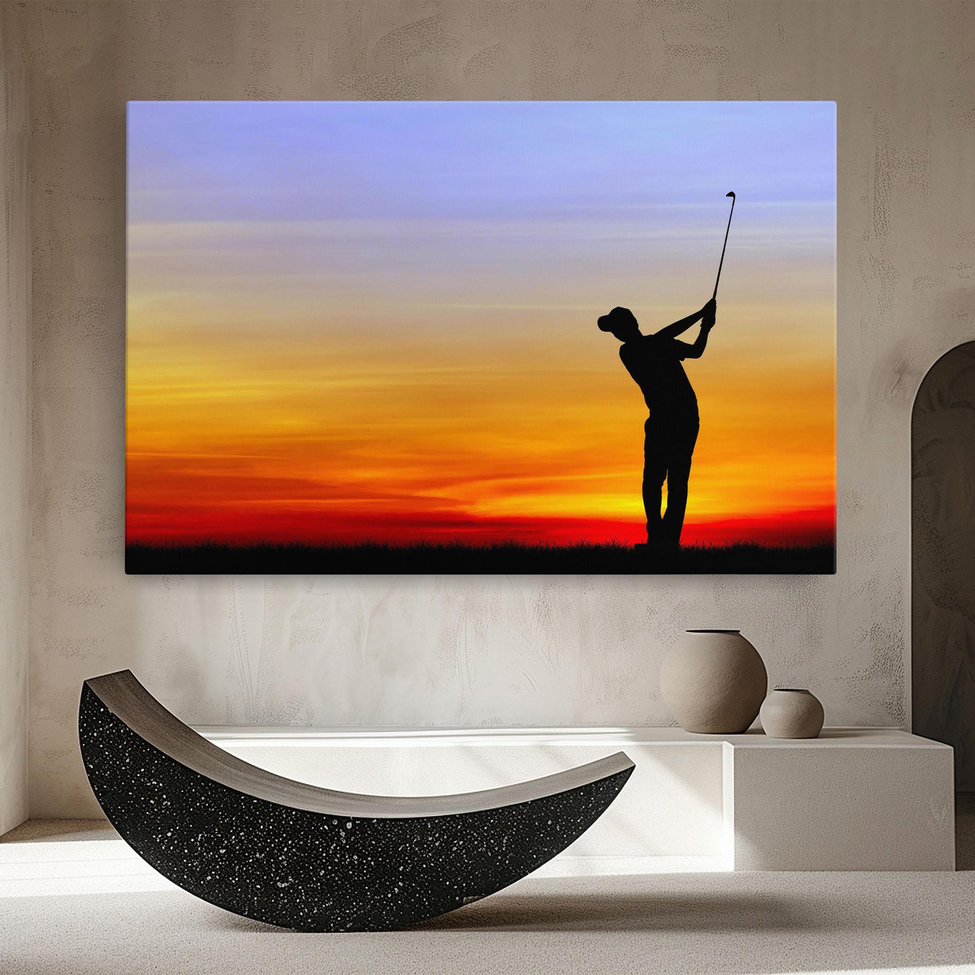 Leinwandbild Playing Golf Sunrise mockup 8