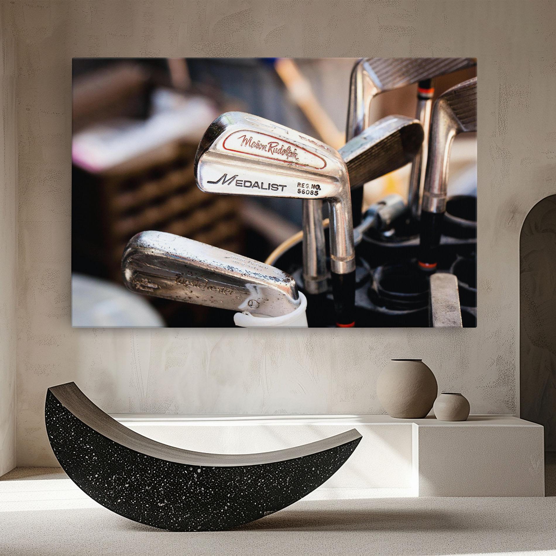 Leinwandbild Silver Golf Club mockup 8