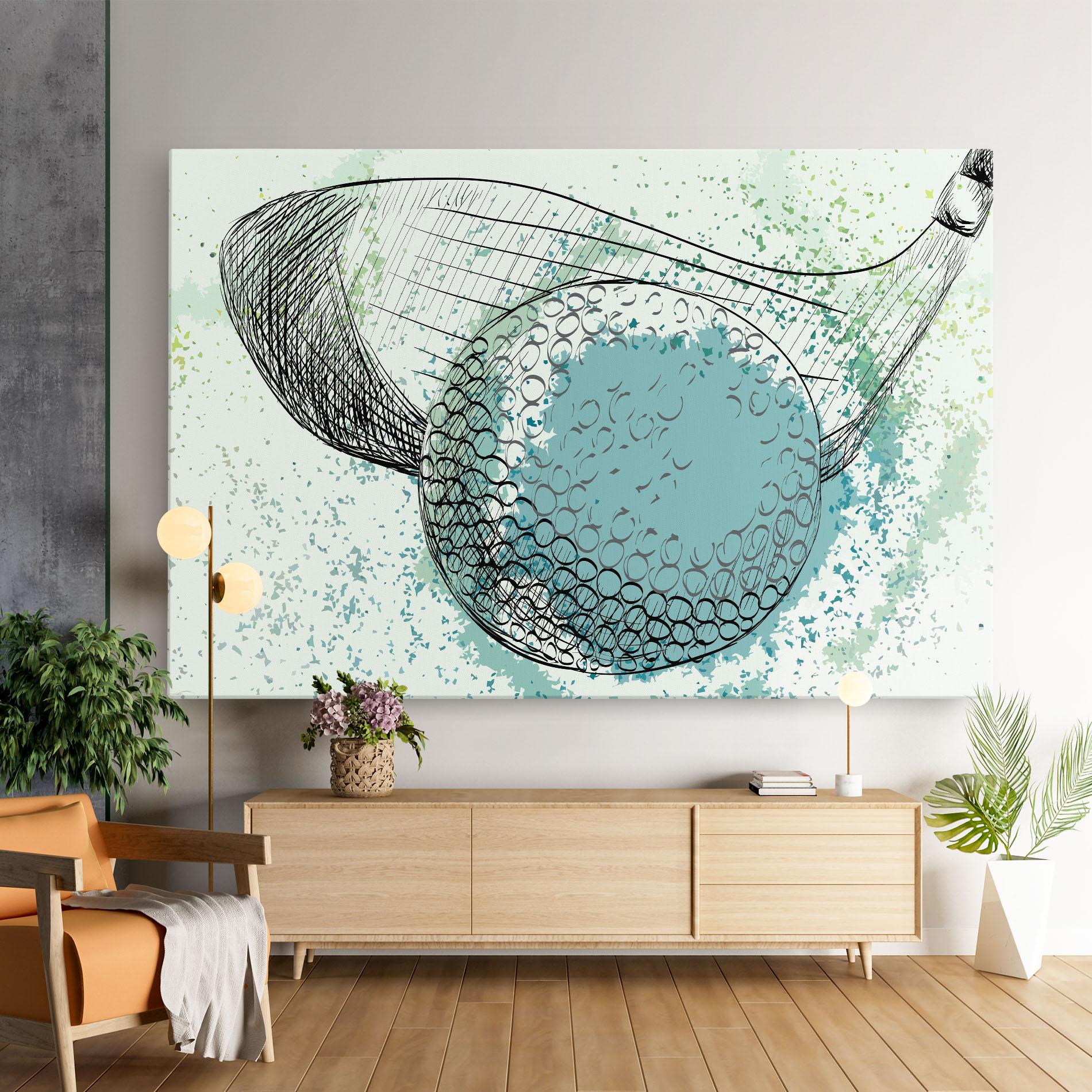 Leinwandbild Blue Golf mockup 9