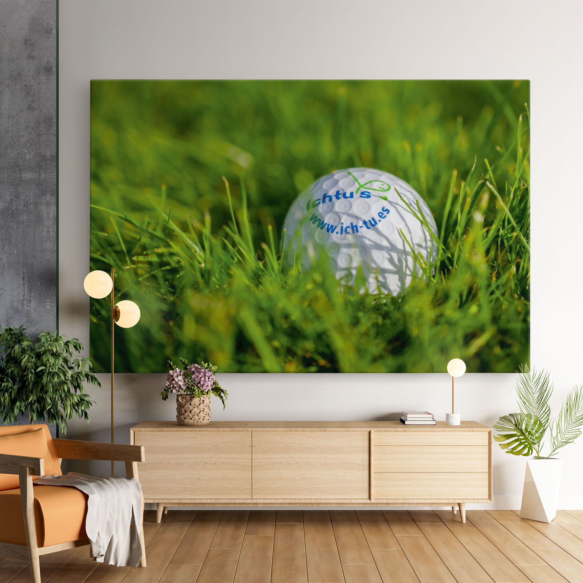 Golf Ball In Grass mockup 9