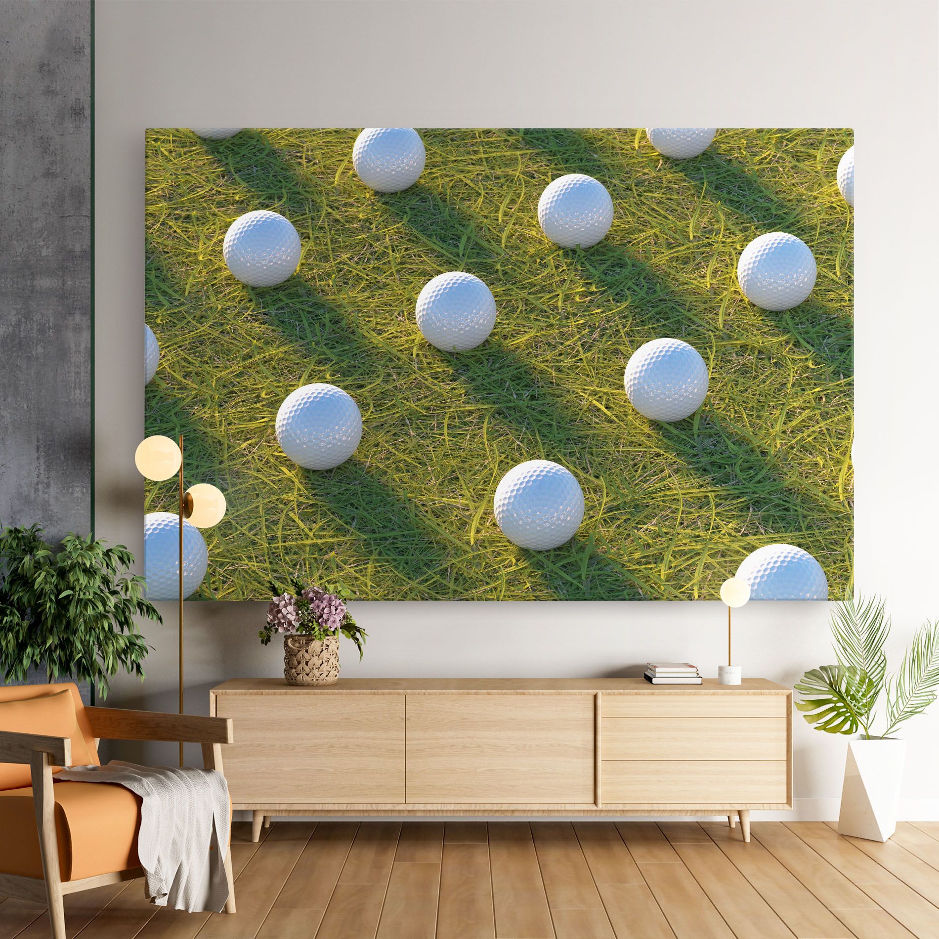 Golf Ball On Grass mockup 9