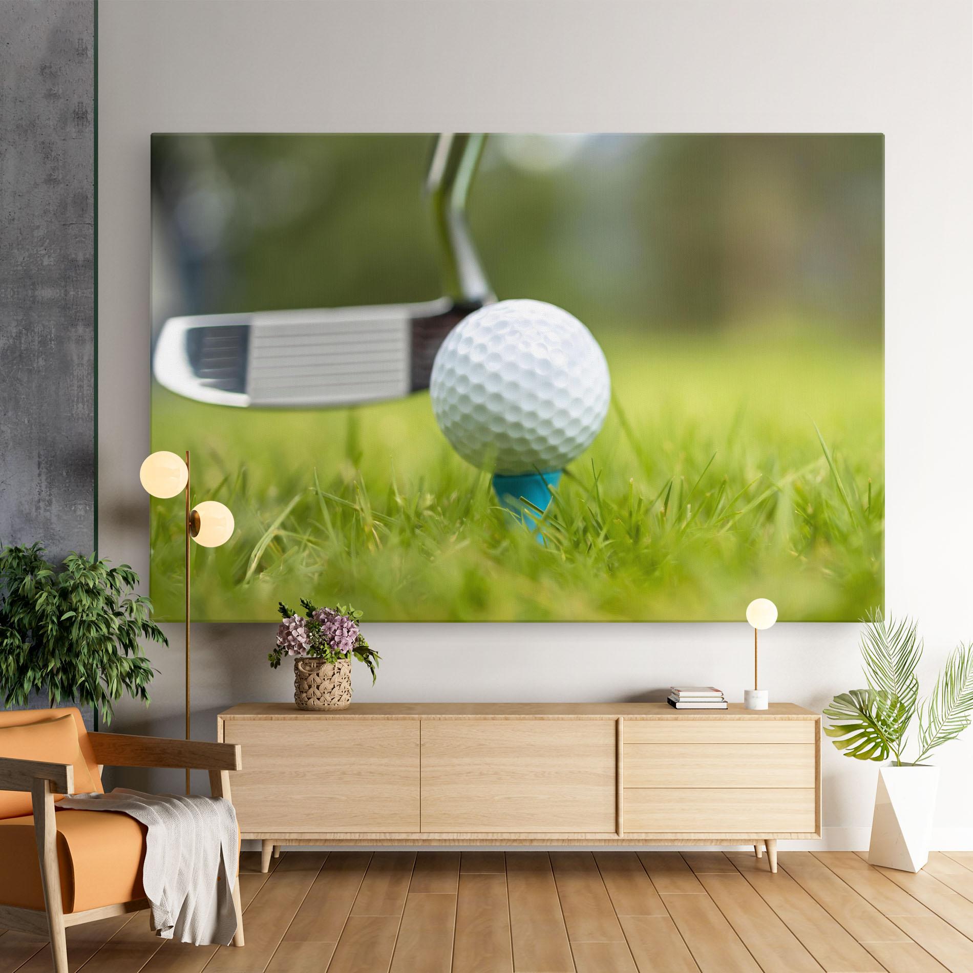 Leinwandbild Golf Ball Tee mockup 9