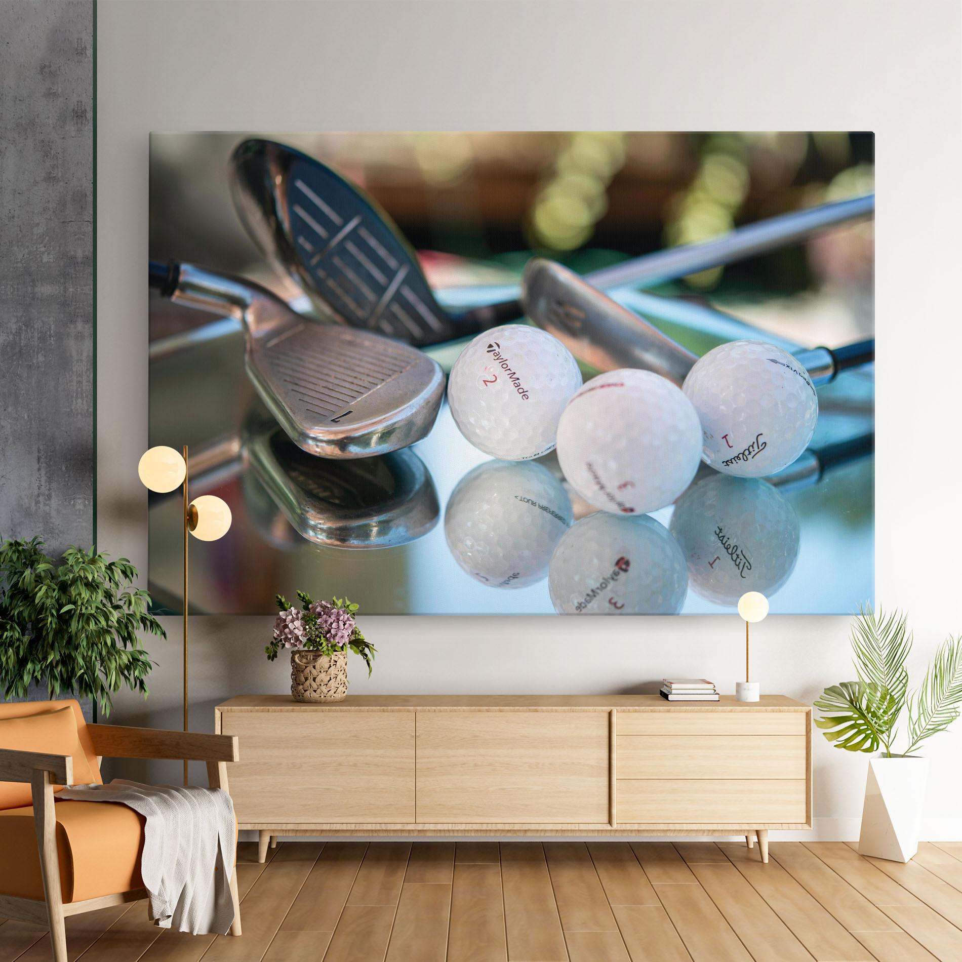 Leinwandbild Golf Balls Set mockup 9