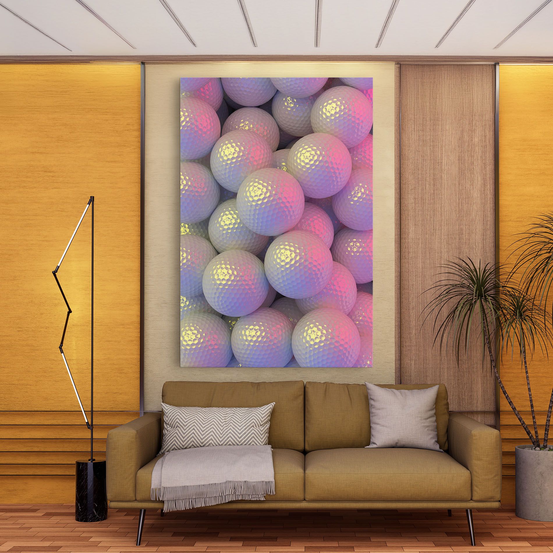 Purple Light Golf Ball mockup 9