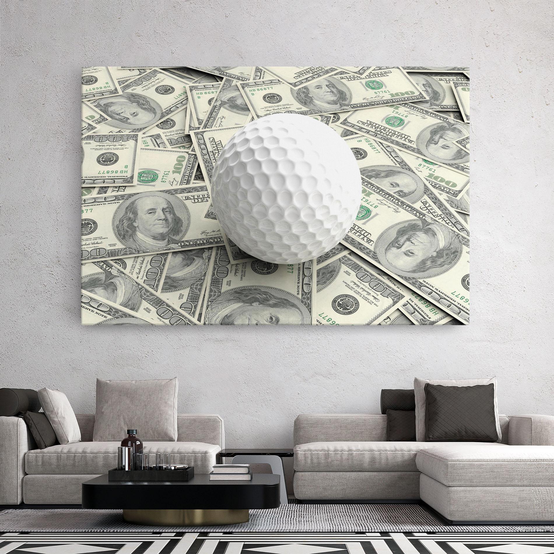 Leinwandbild 3d Golf Ball mockup 2