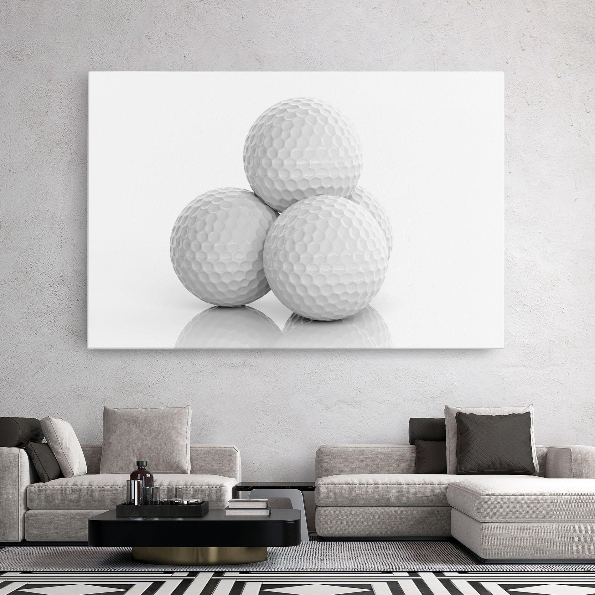 Leinwandbild 3d Golf Balls mockup 2