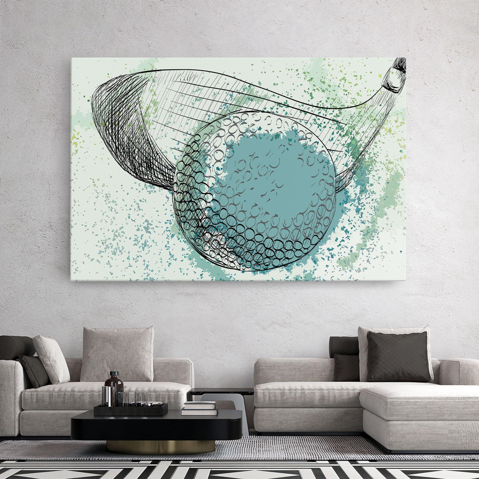 Leinwandbild Blue Golf mockup 2