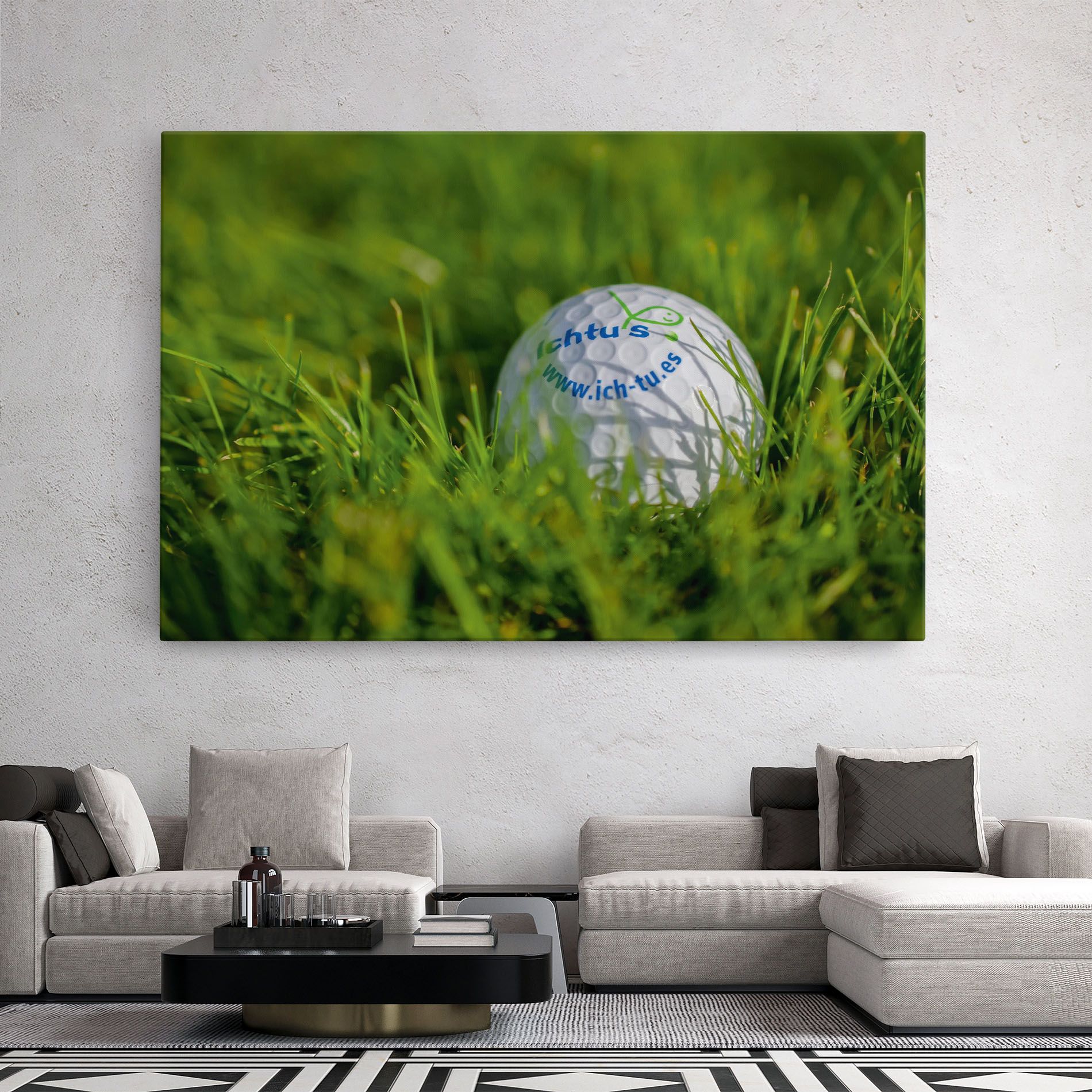 Golf Ball In Grass mockup 2