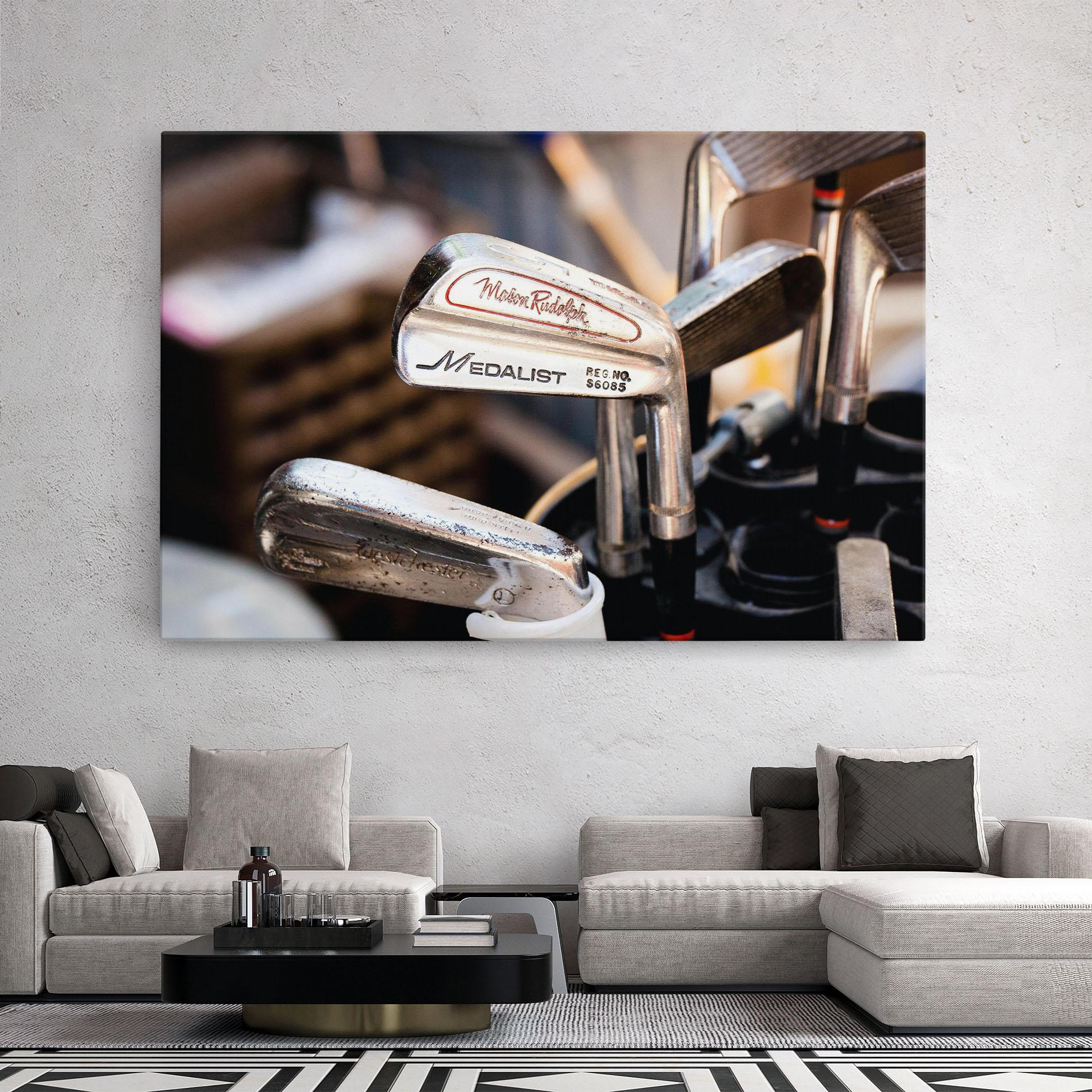 Leinwandbild Silver Golf Club mockup 2