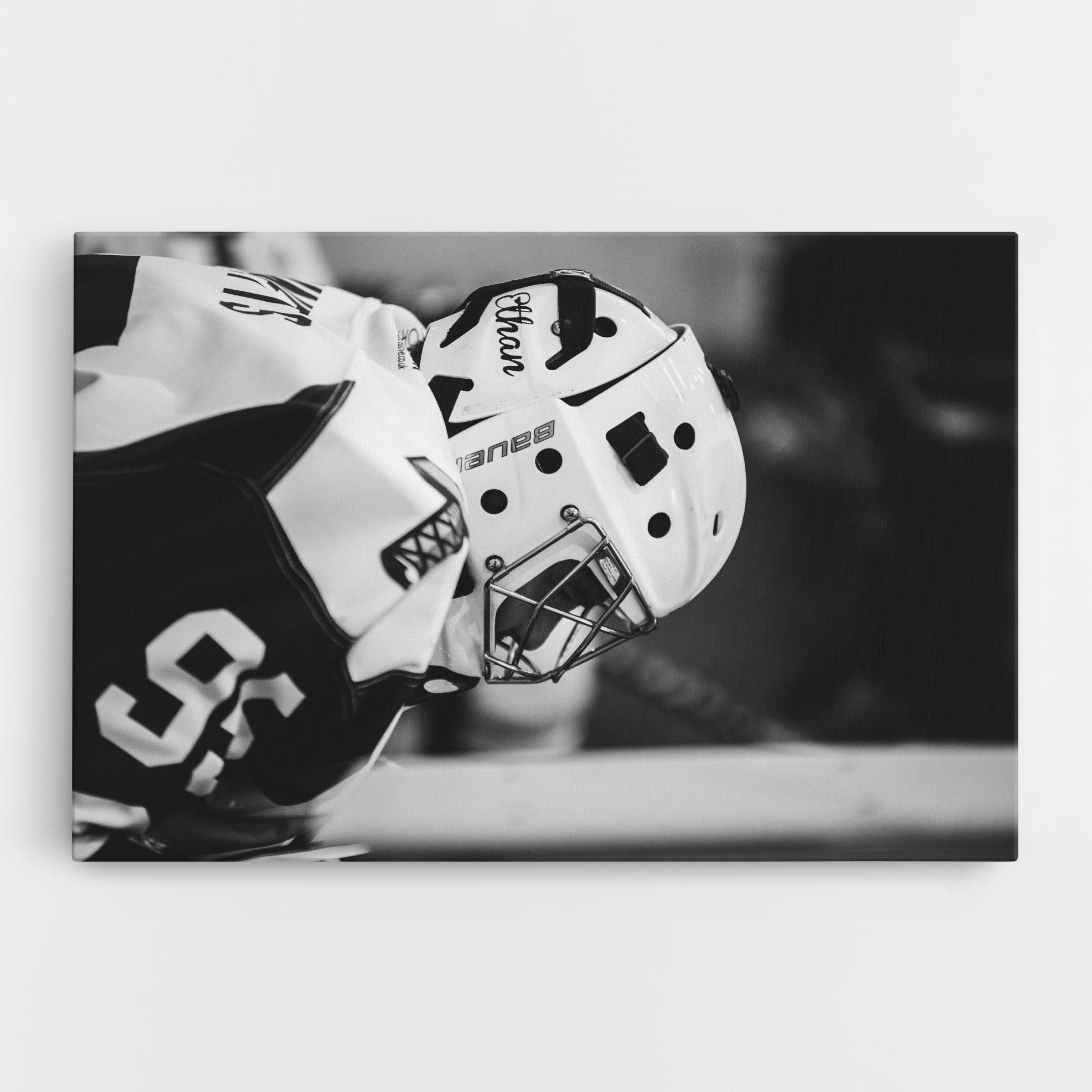 Leinwandbild Black White Hockey mockup 0