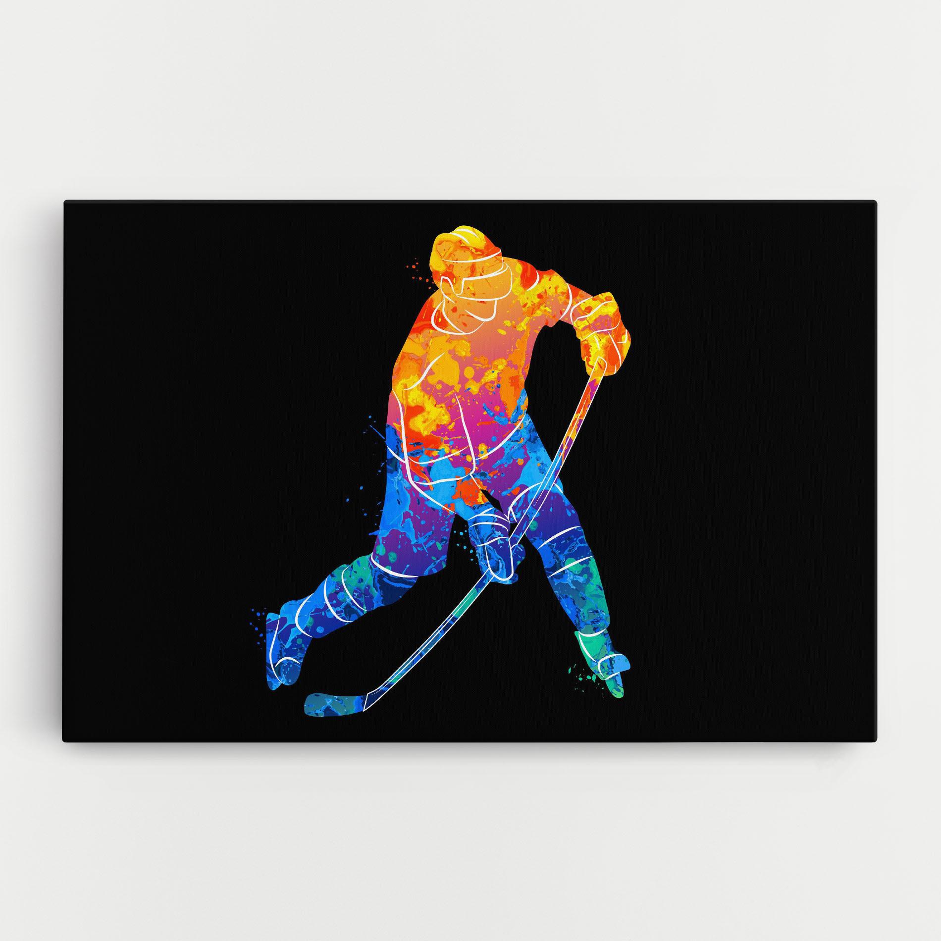 Leinwandbild Color Mix Hockey mockup 0