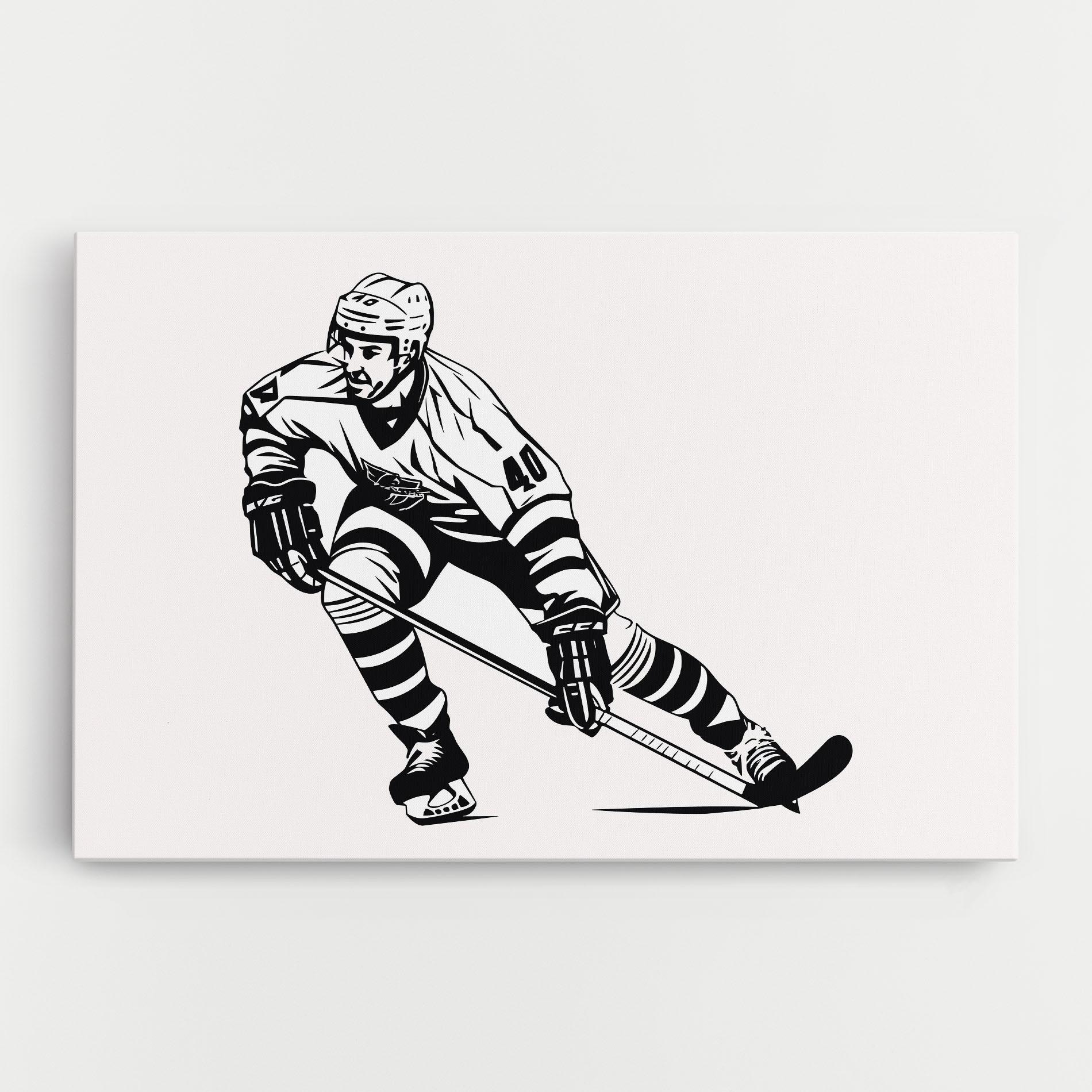 Leinwandbild Hockey Player mockup 0