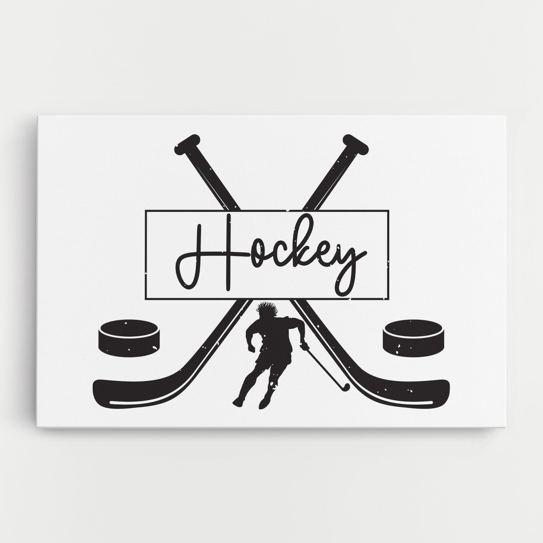 Leinwandbild Hockey Stick mockup 0