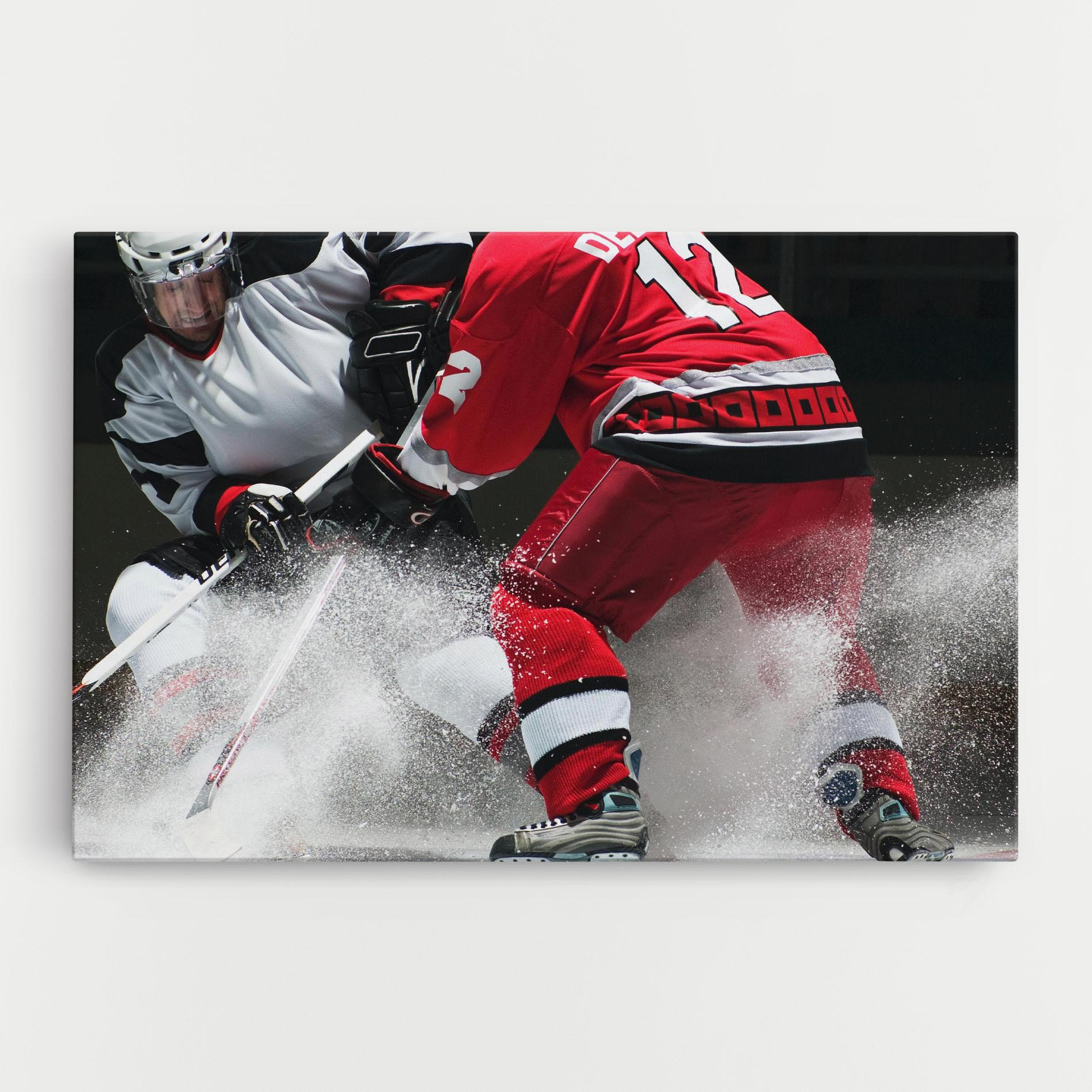 Leinwandbild Red Hokey Player mockup 0