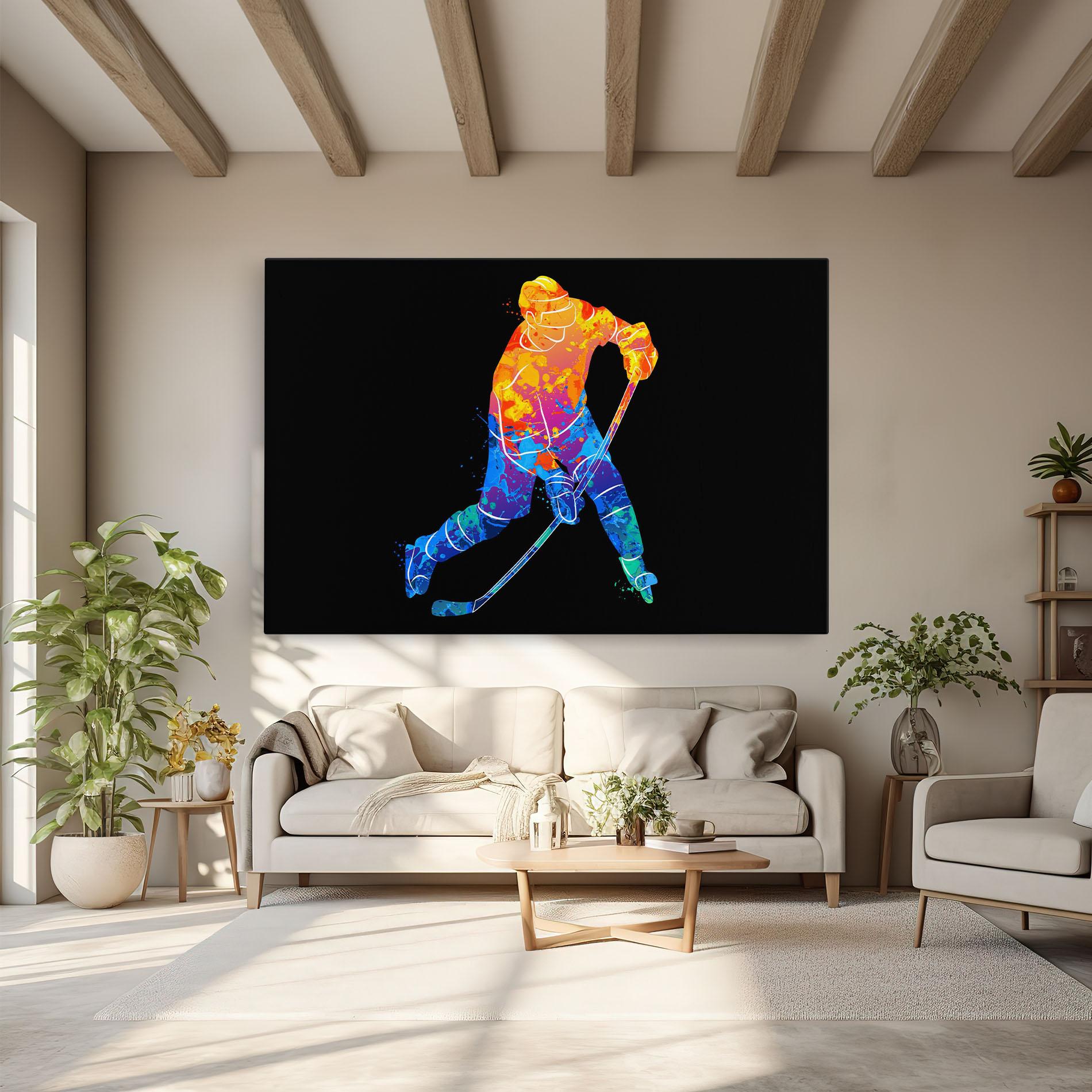 Leinwandbild Color Mix Hockey mockup 6