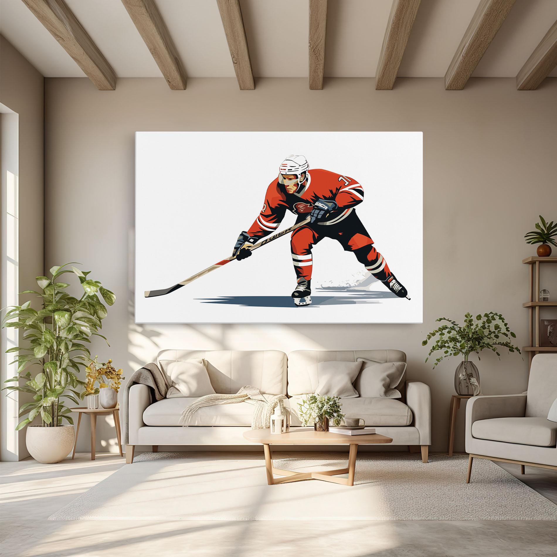 Leinwandbild Hockey Orange Player mockup 6