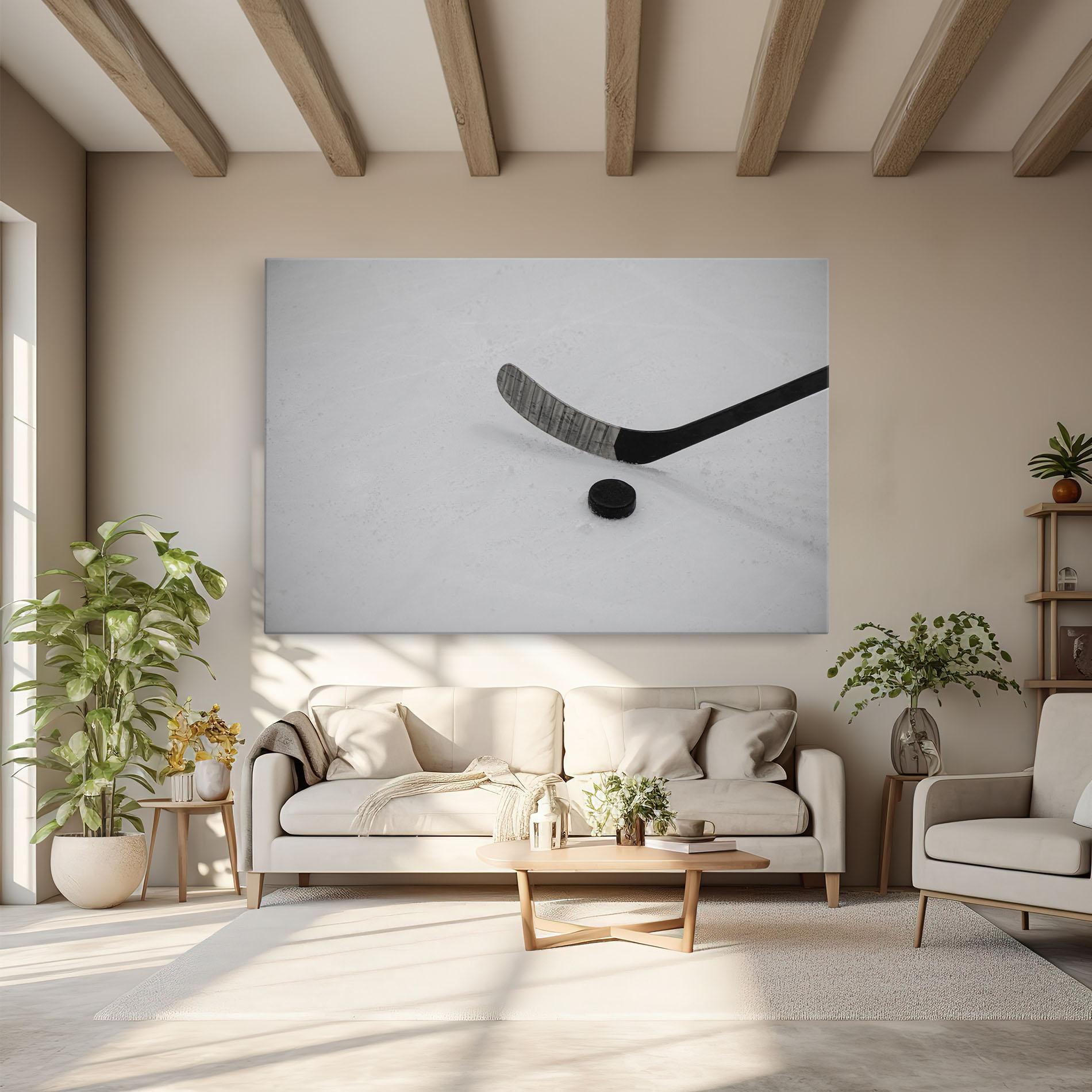 Leinwandbild Hockey Puck mockup 6