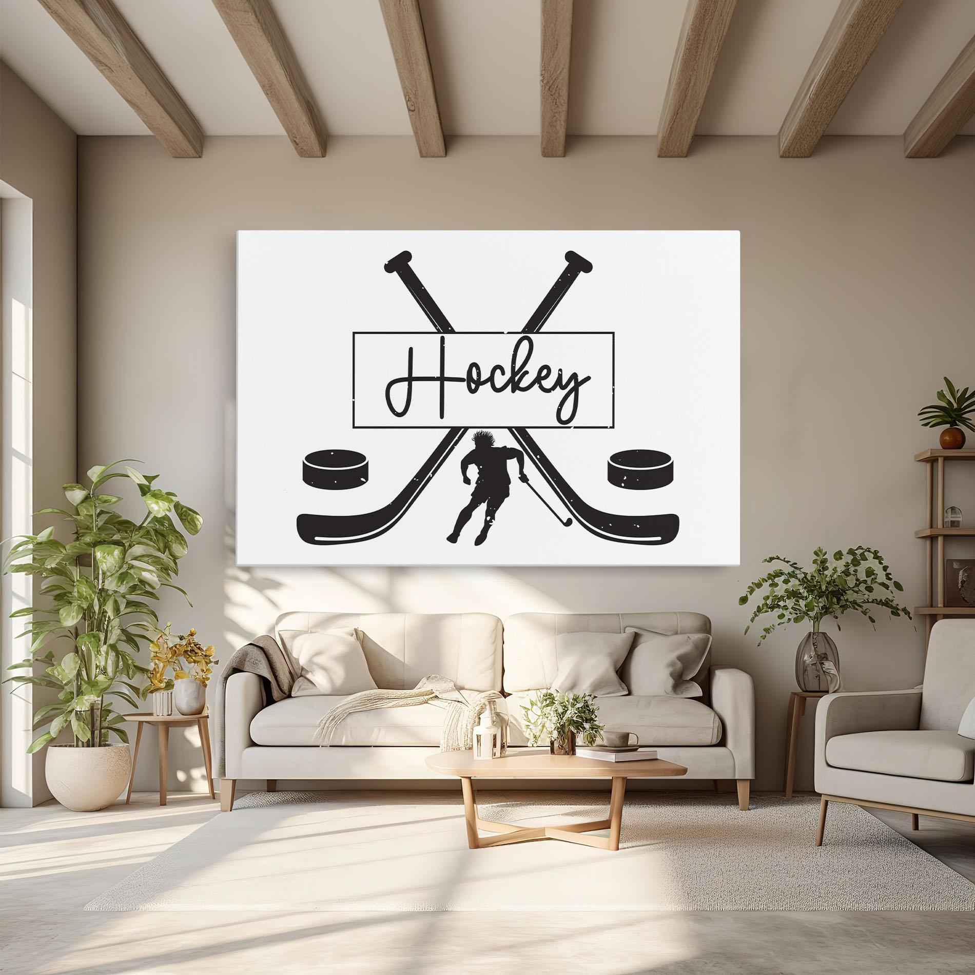 Leinwandbild Hockey Stick mockup 6