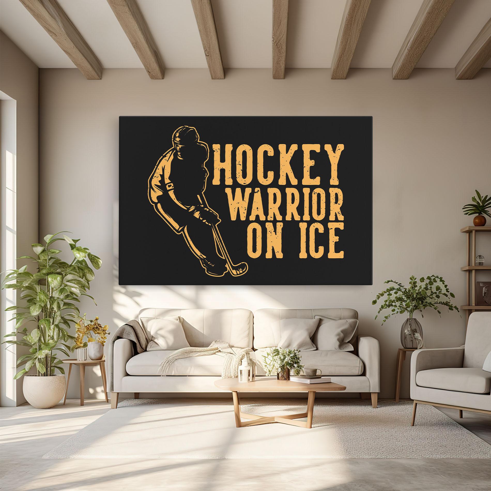 Leinwandbild Hockey Worrior mockup 6