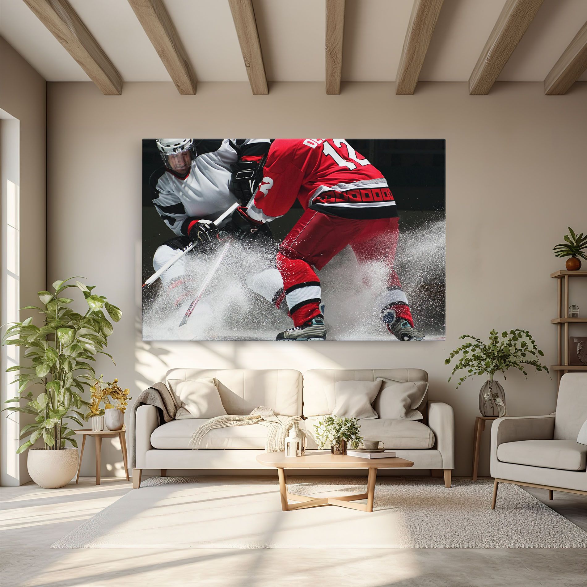 Red Hokey Player mockup 6