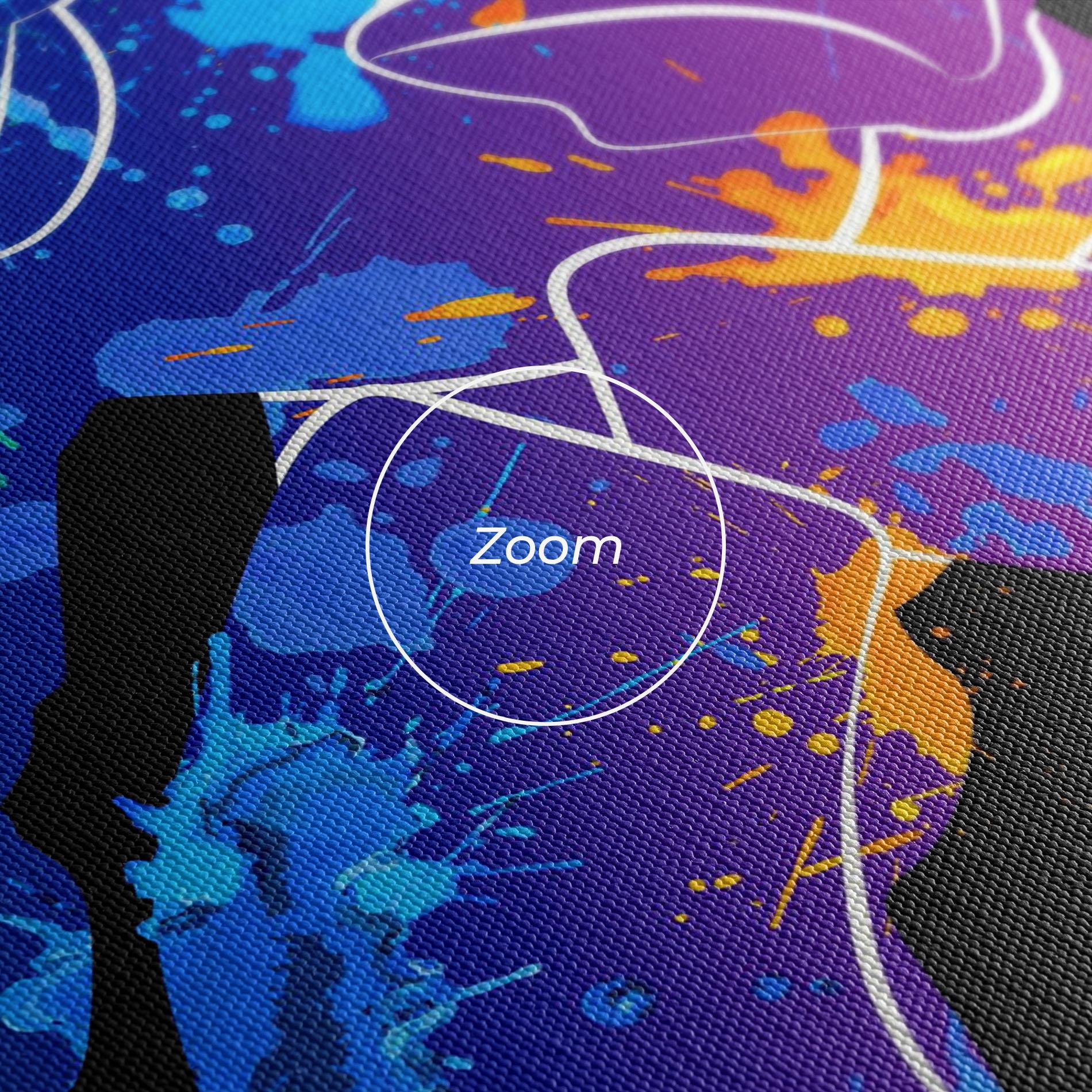 Leinwandbild Blue Purple Hockey mockup 3