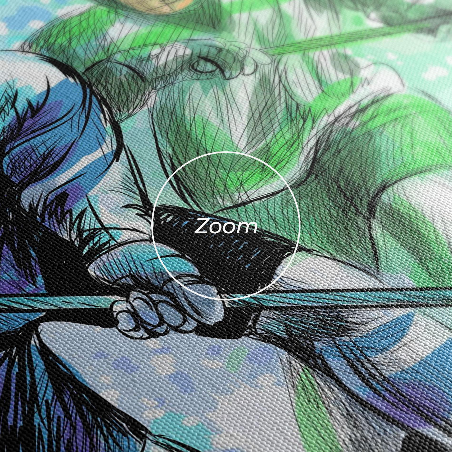 Leinwandbild Green Blue Hockey mockup 3