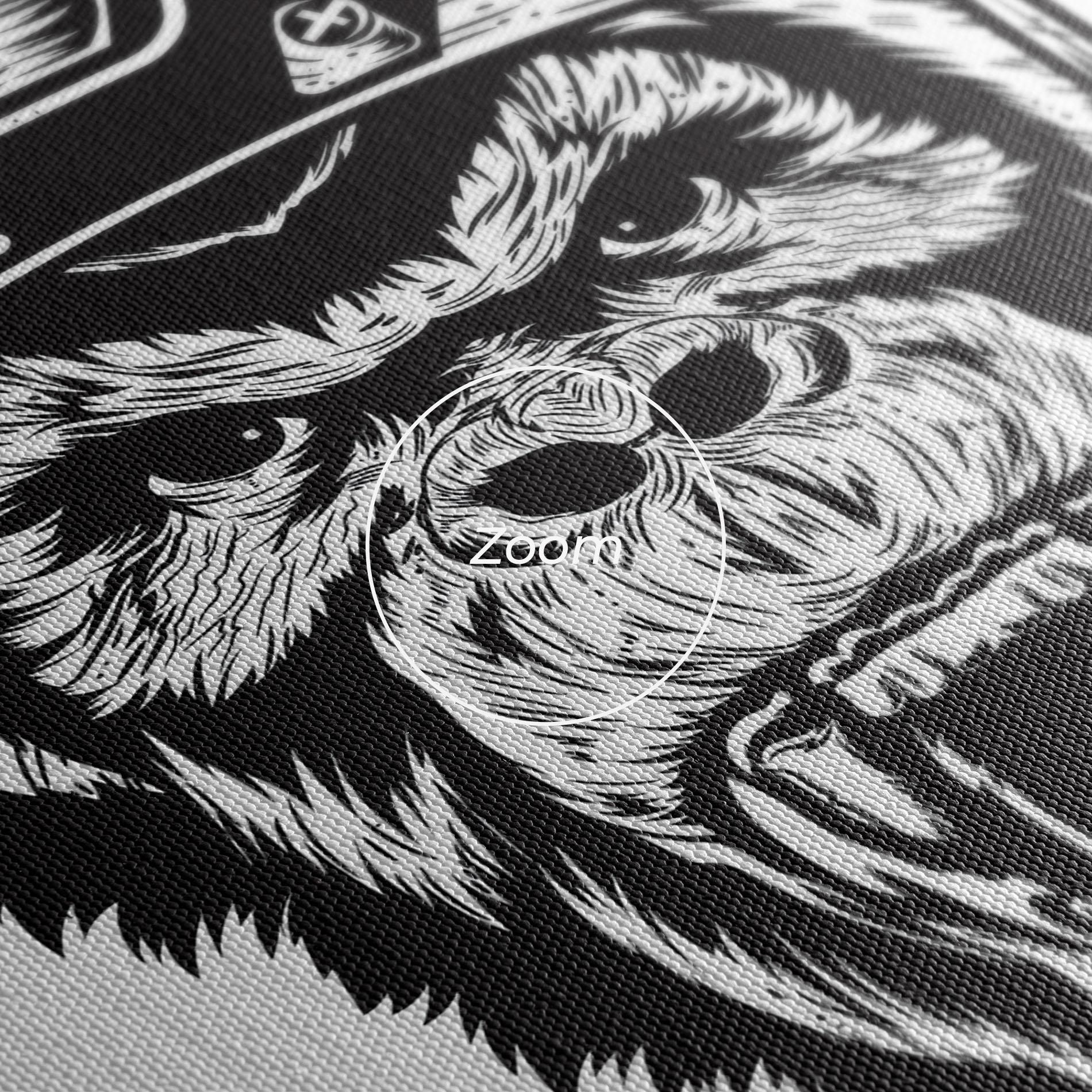 Leinwandbild Monkey Hockey mockup 3