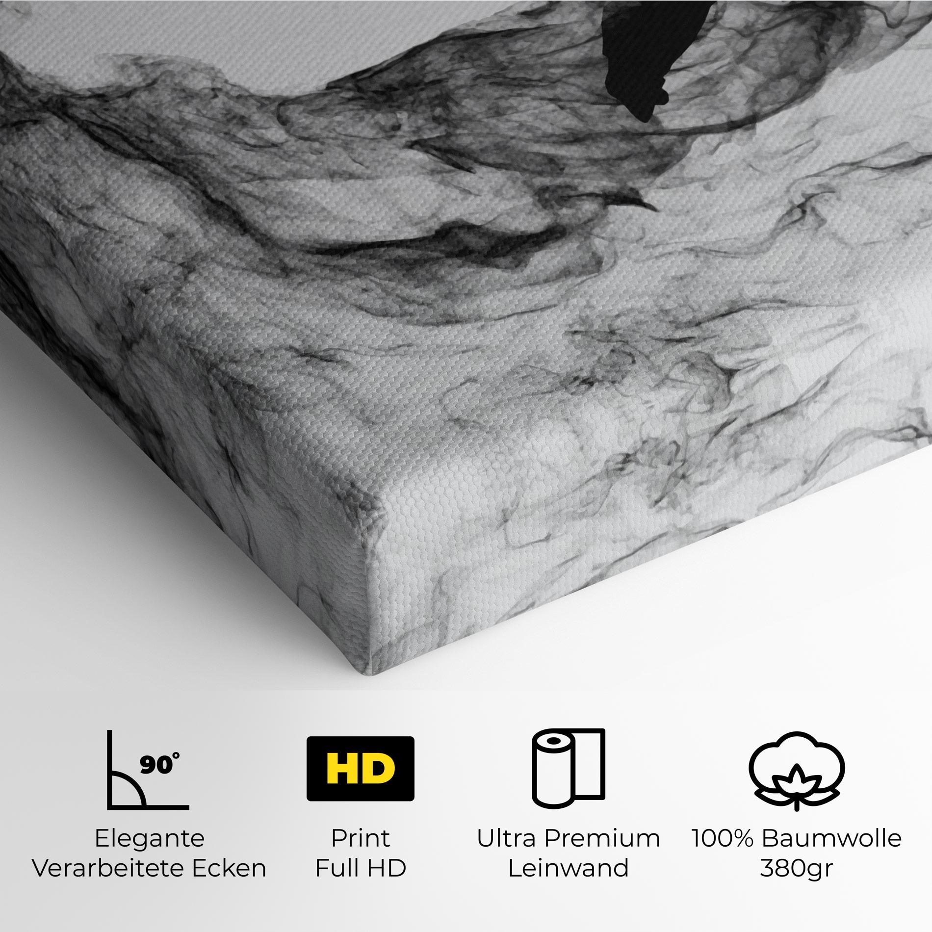 Leinwandbild Black Smoke Hockey mockup 4