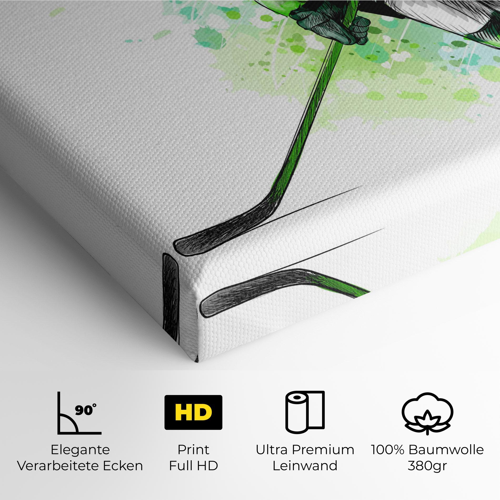 Leinwandbild Green Hockey mockup 4