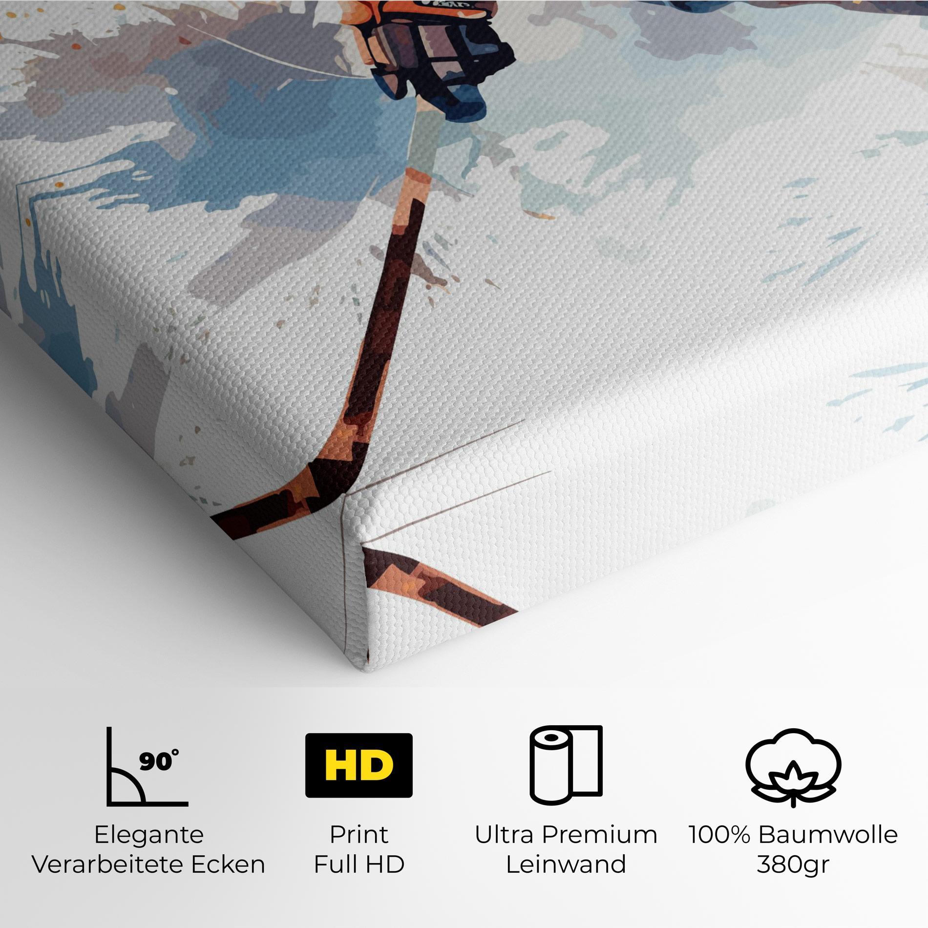 Leinwandbild Orange Hockey mockup 4