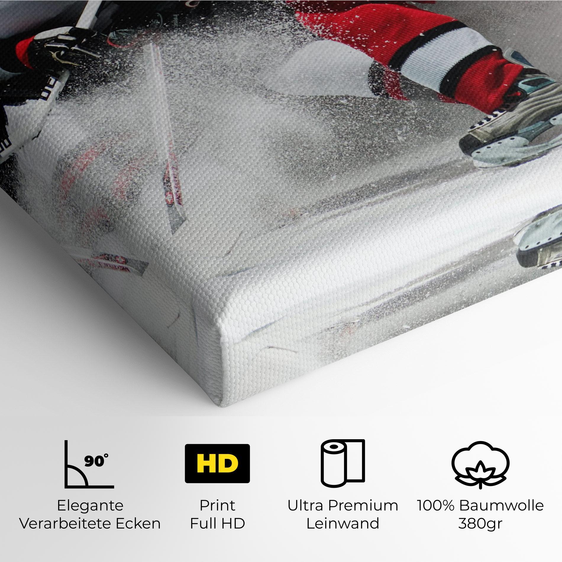 Leinwandbild Red Hokey Player mockup 4