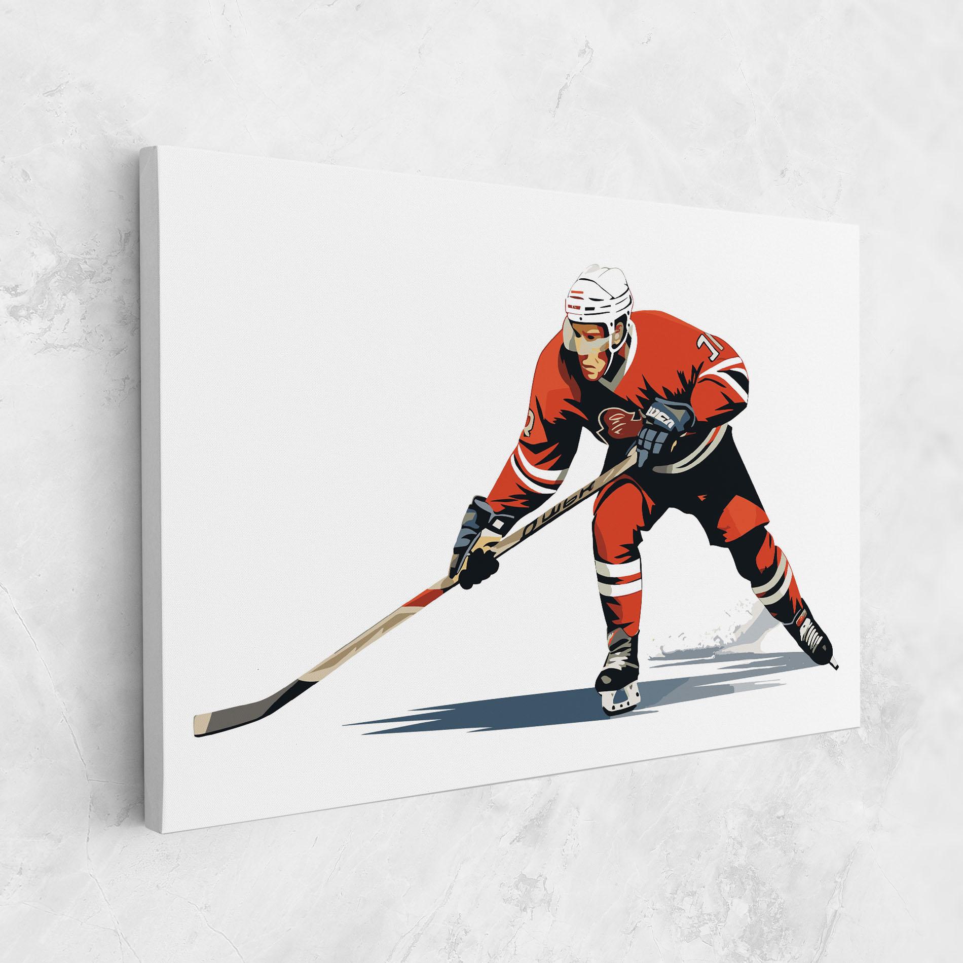 Leinwandbild Hockey Orange Player mockup 1