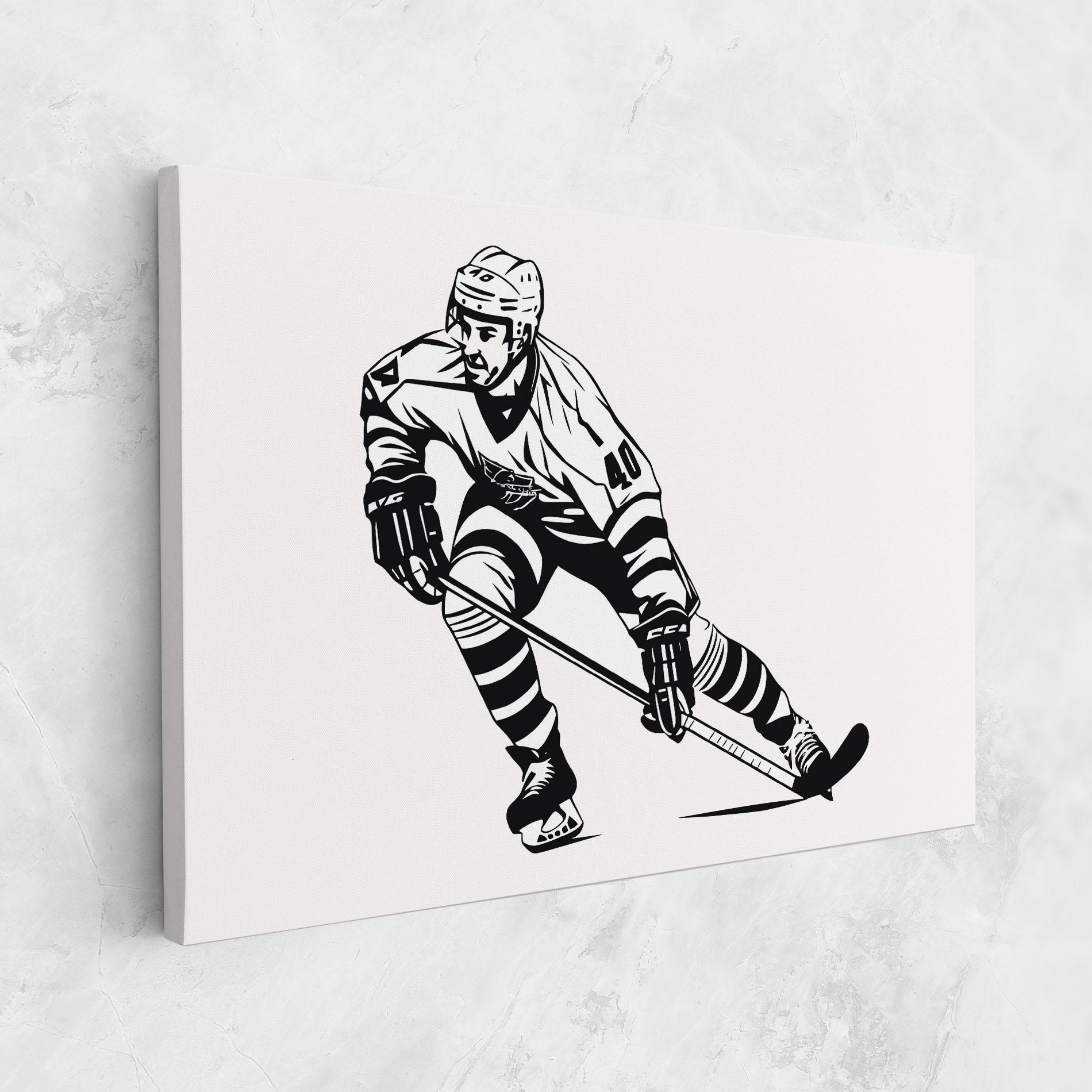 Leinwandbild Hockey Player mockup 1