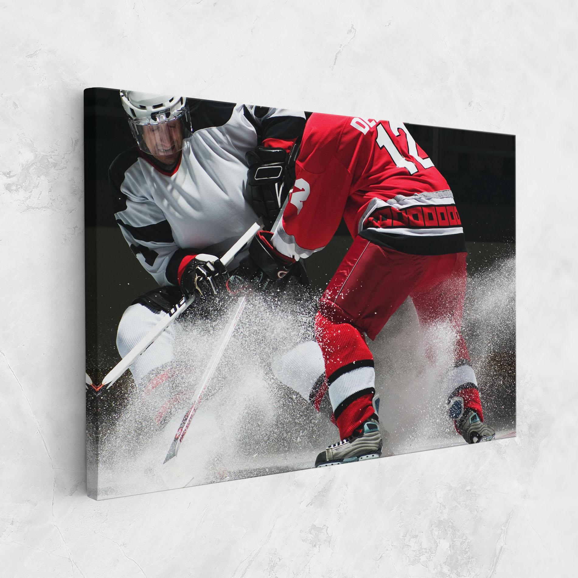 Leinwandbild Red Hokey Player mockup 1